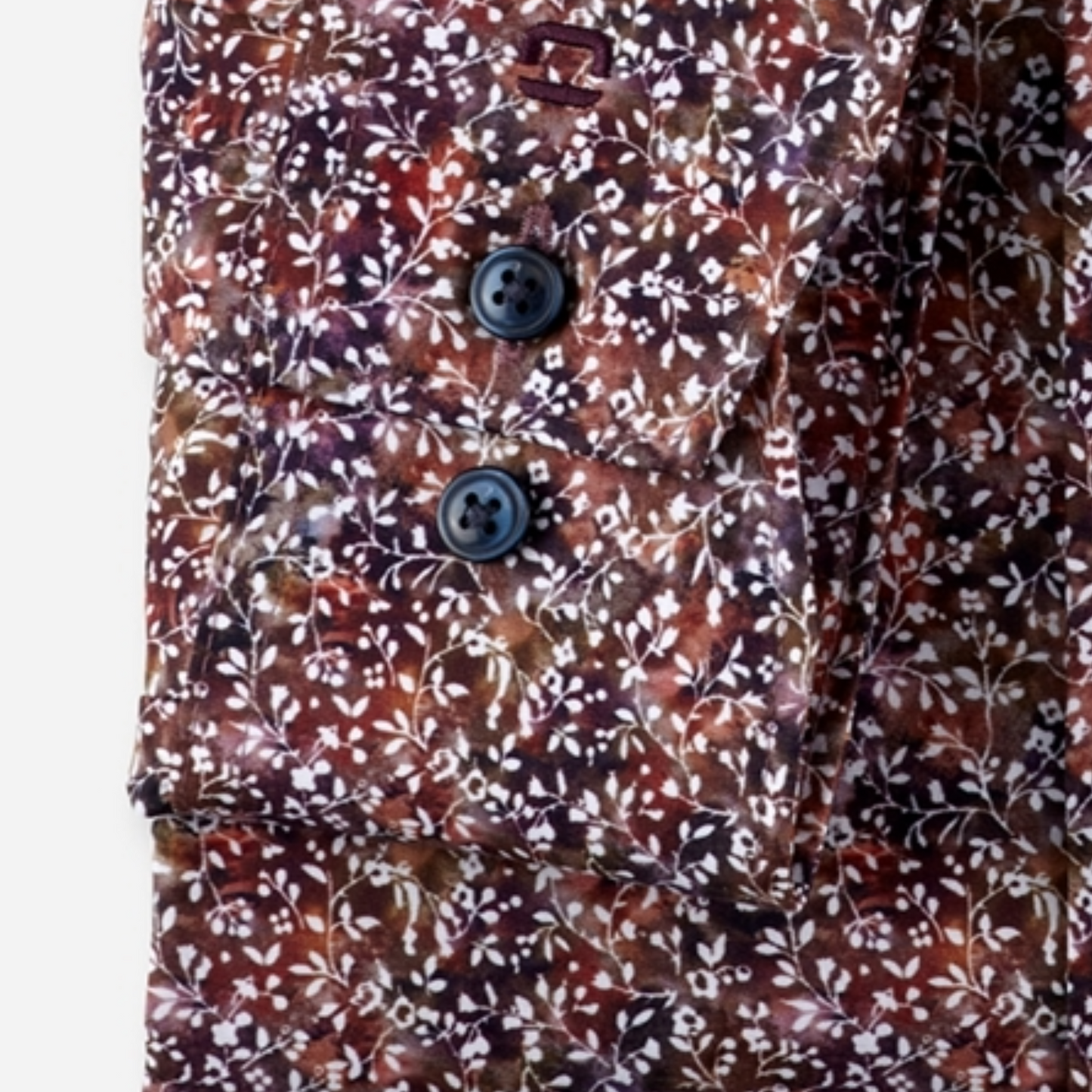 Olymp Luxor Modern Fit Print Shirt - Plum