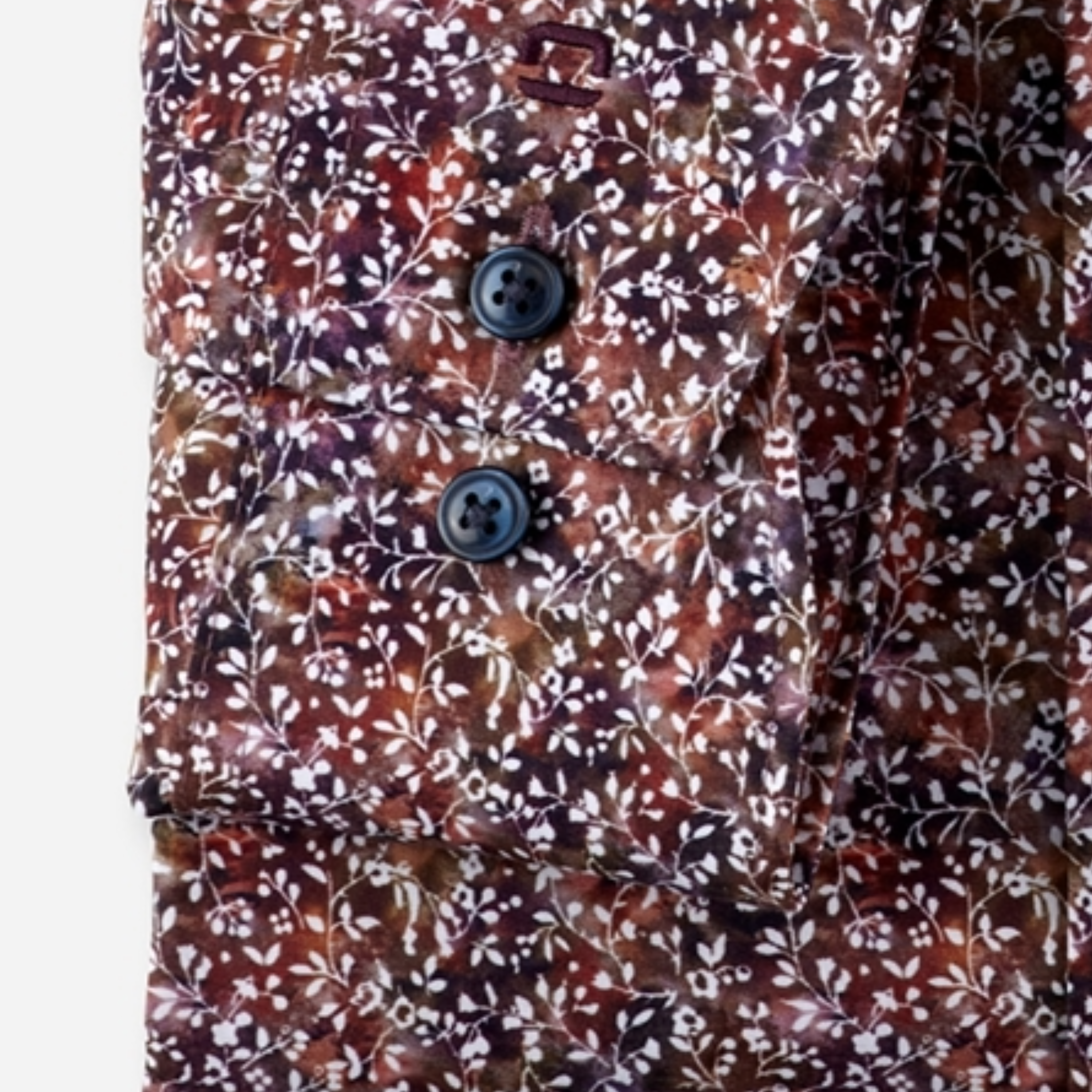Olymp Luxor Modern Fit Print Shirt - Plum