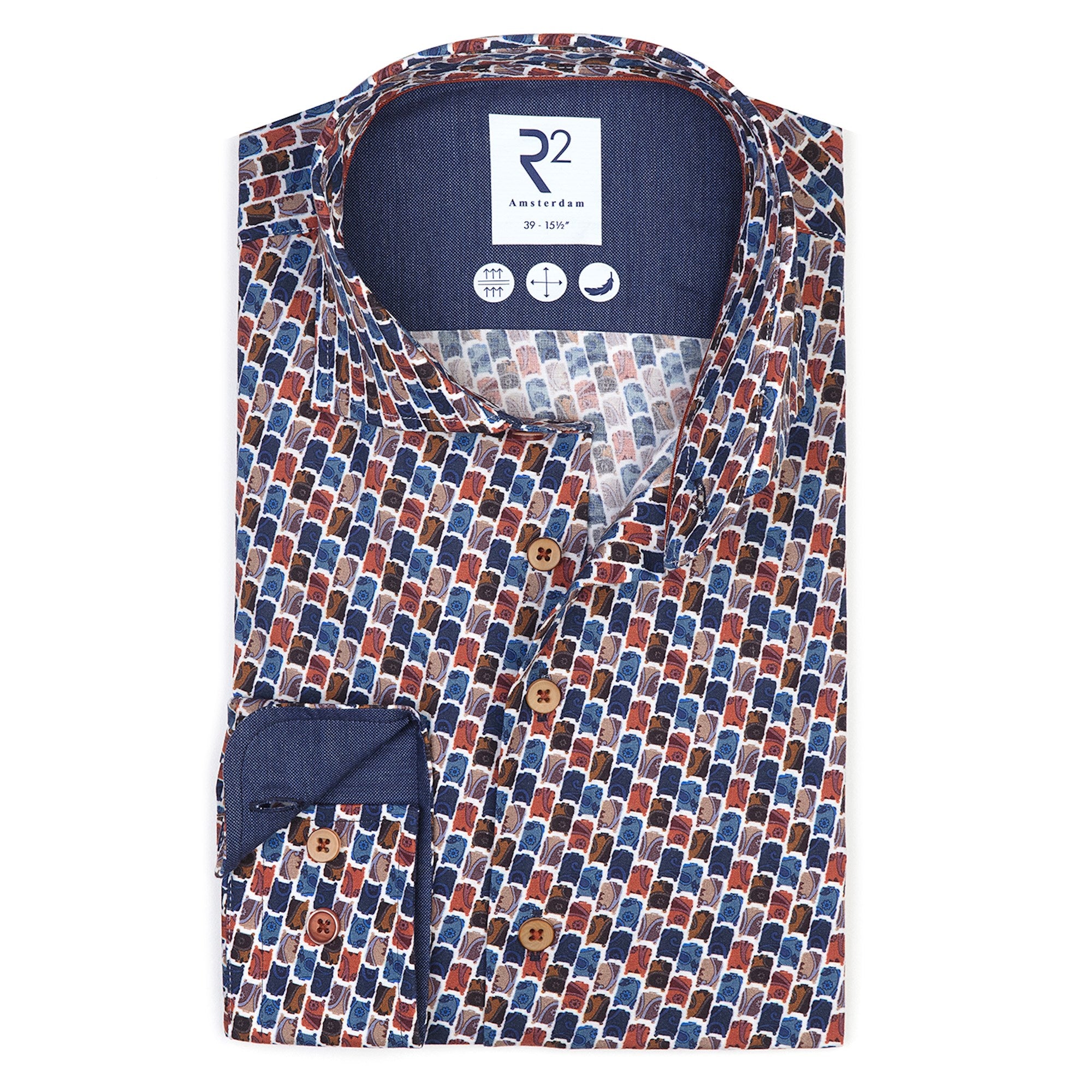 R2 Amsterdam Print Shirt - Multicoloured