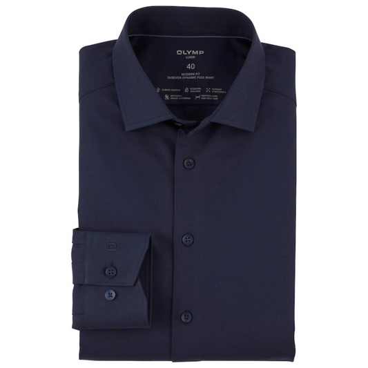 Olymp 24/7 Luxor Modern Fit Shirt - Navy