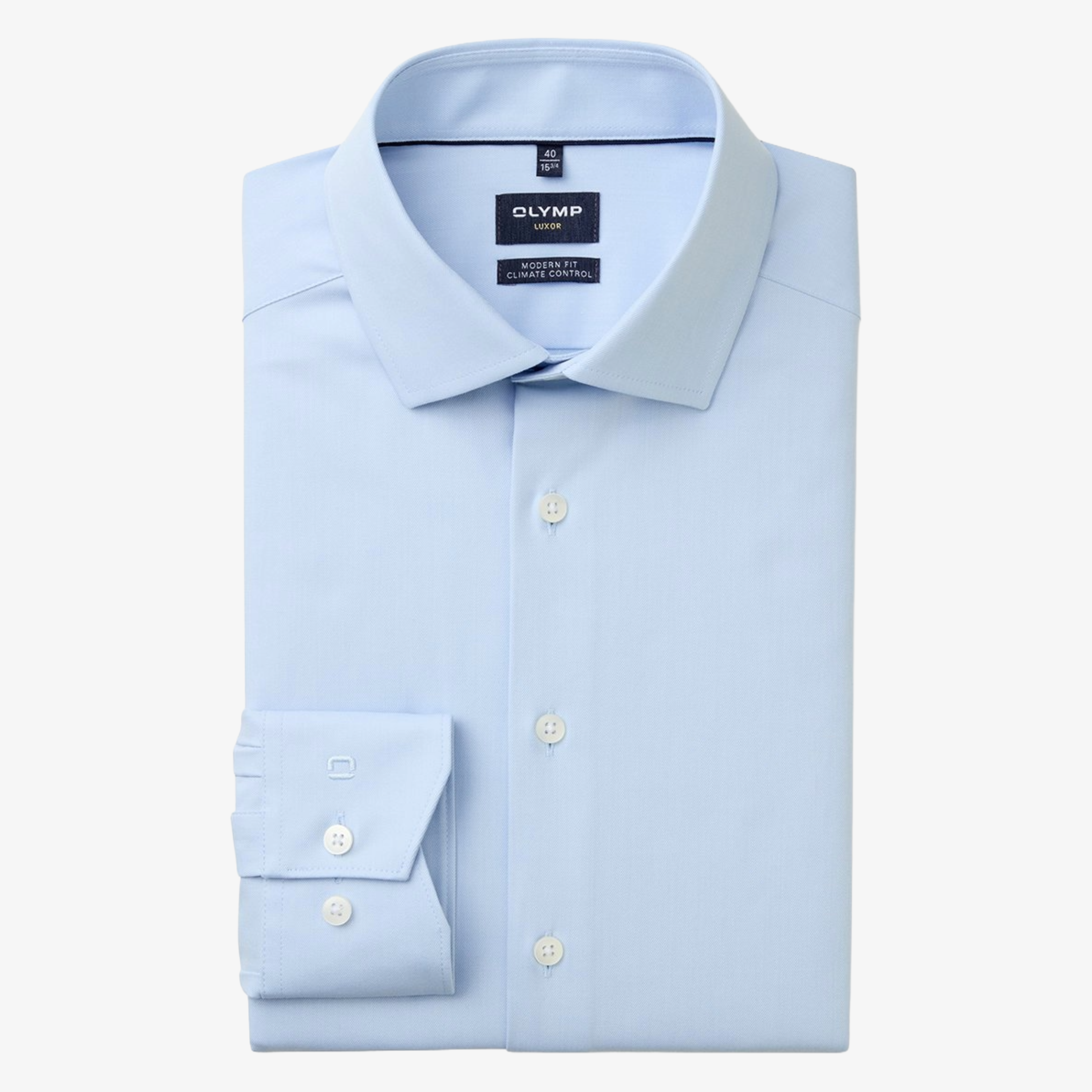 Olymp Luxor 24/7 Modern Fit Non-Iron Shirt - Sky