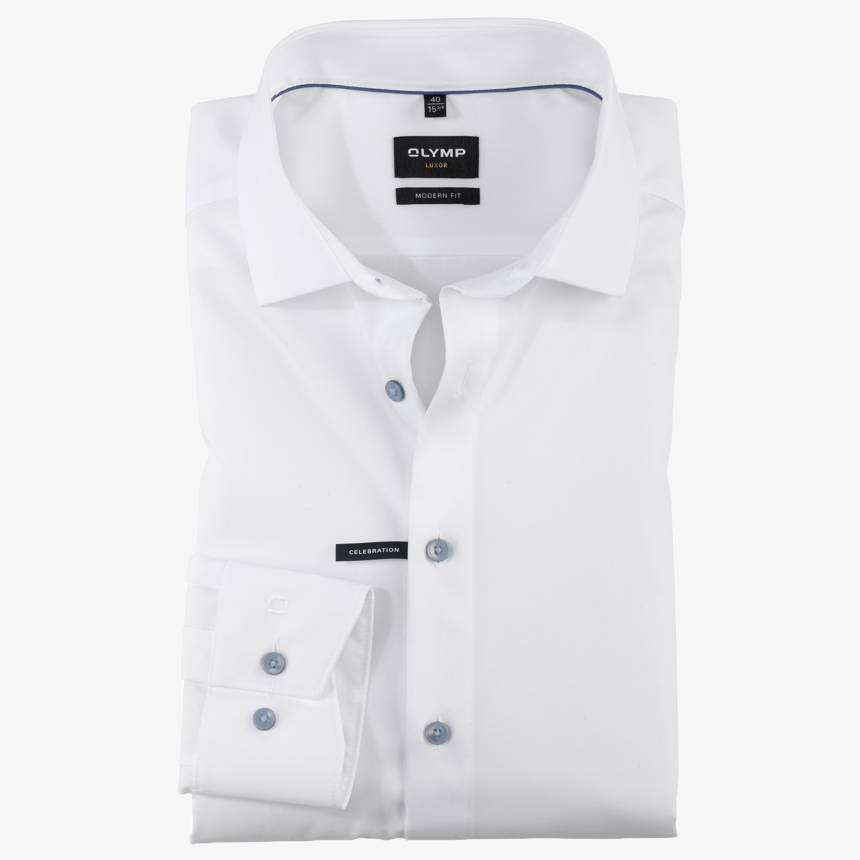 Olymp Luxor Modern Fit Non-Iron Shirt - Smoke Blue