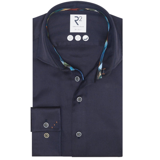 R2 Amsterdam Cotton Shirt - Navy