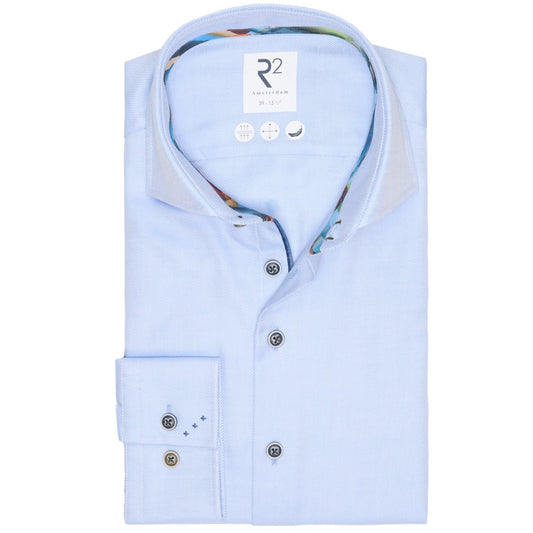 R2 Amsterdam Cotton Shirt - Light Blue