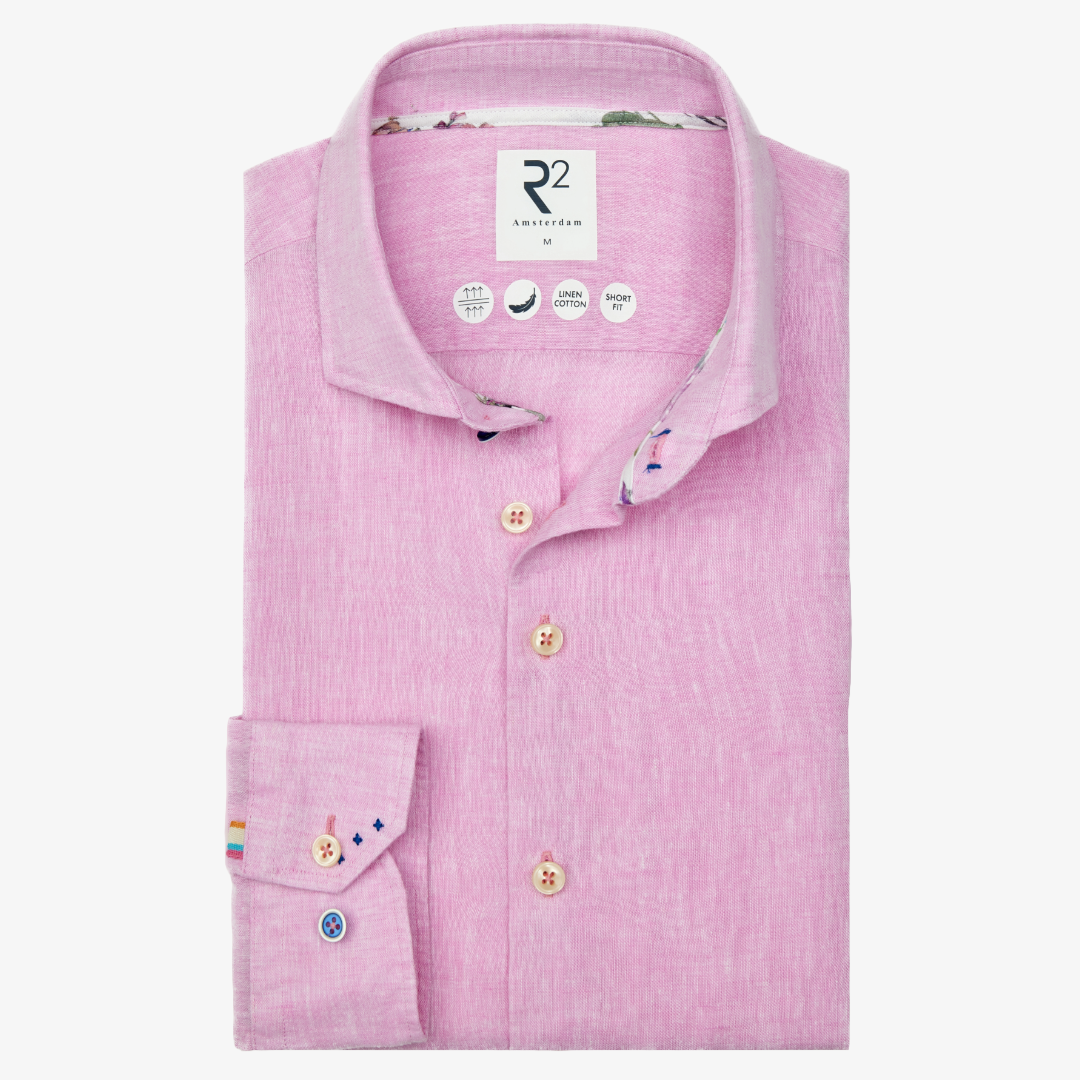 R2 Amsterdam Linen Shirt - Pink
