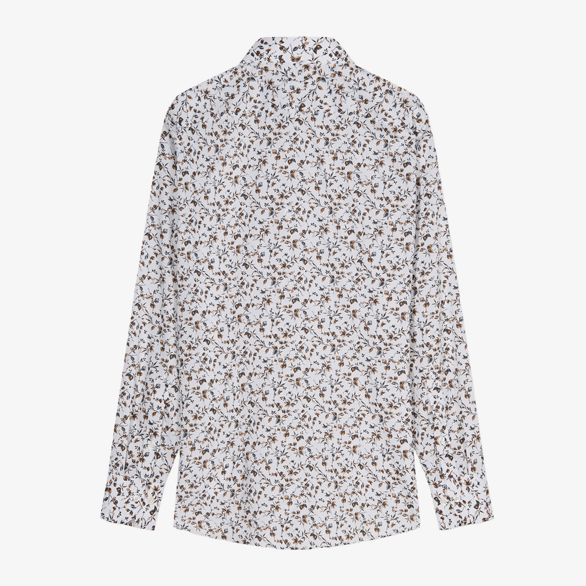 Olymp Luxor Modern Fit Floral Print Shirt - White