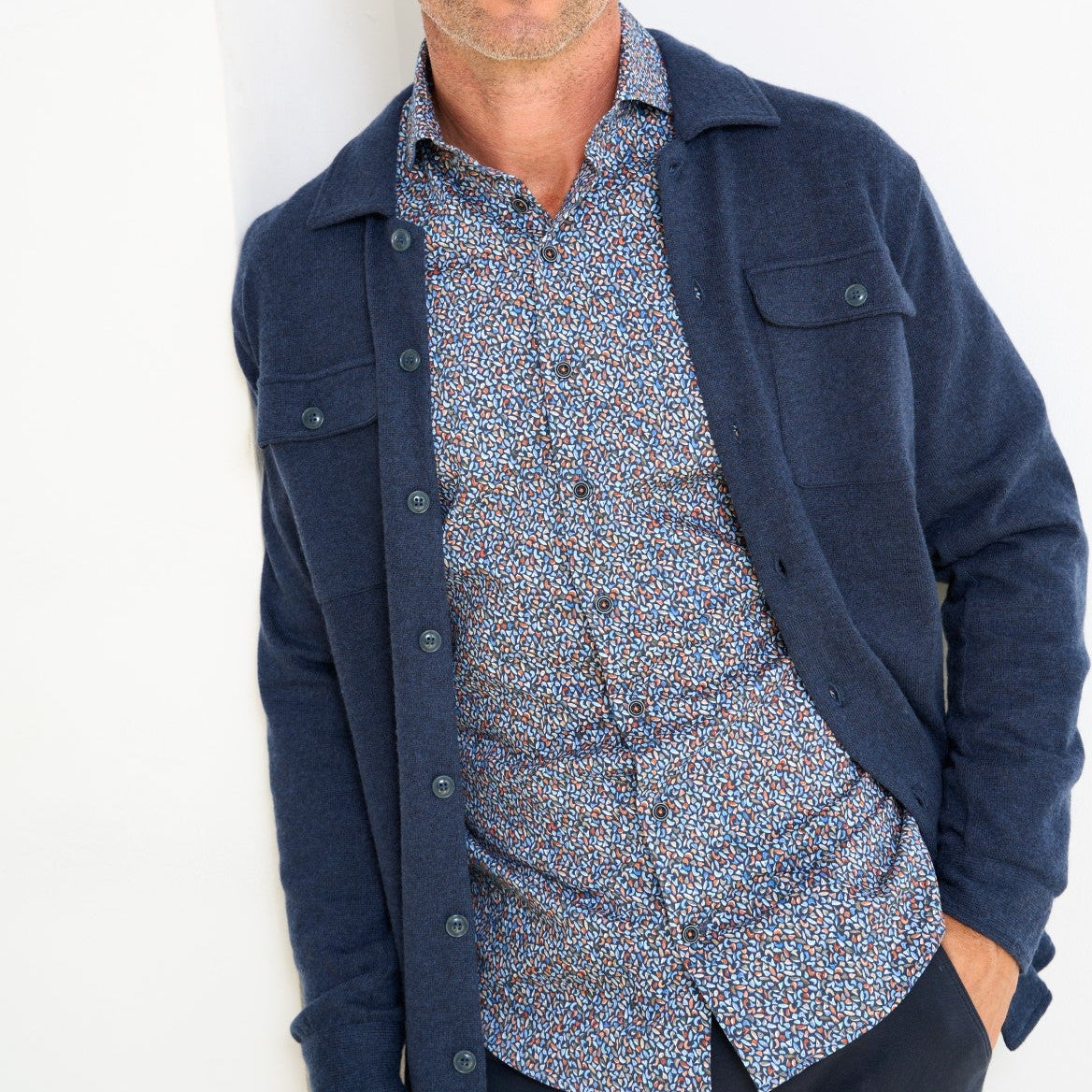 R2 Amsterdam Printed Shirt - Blue