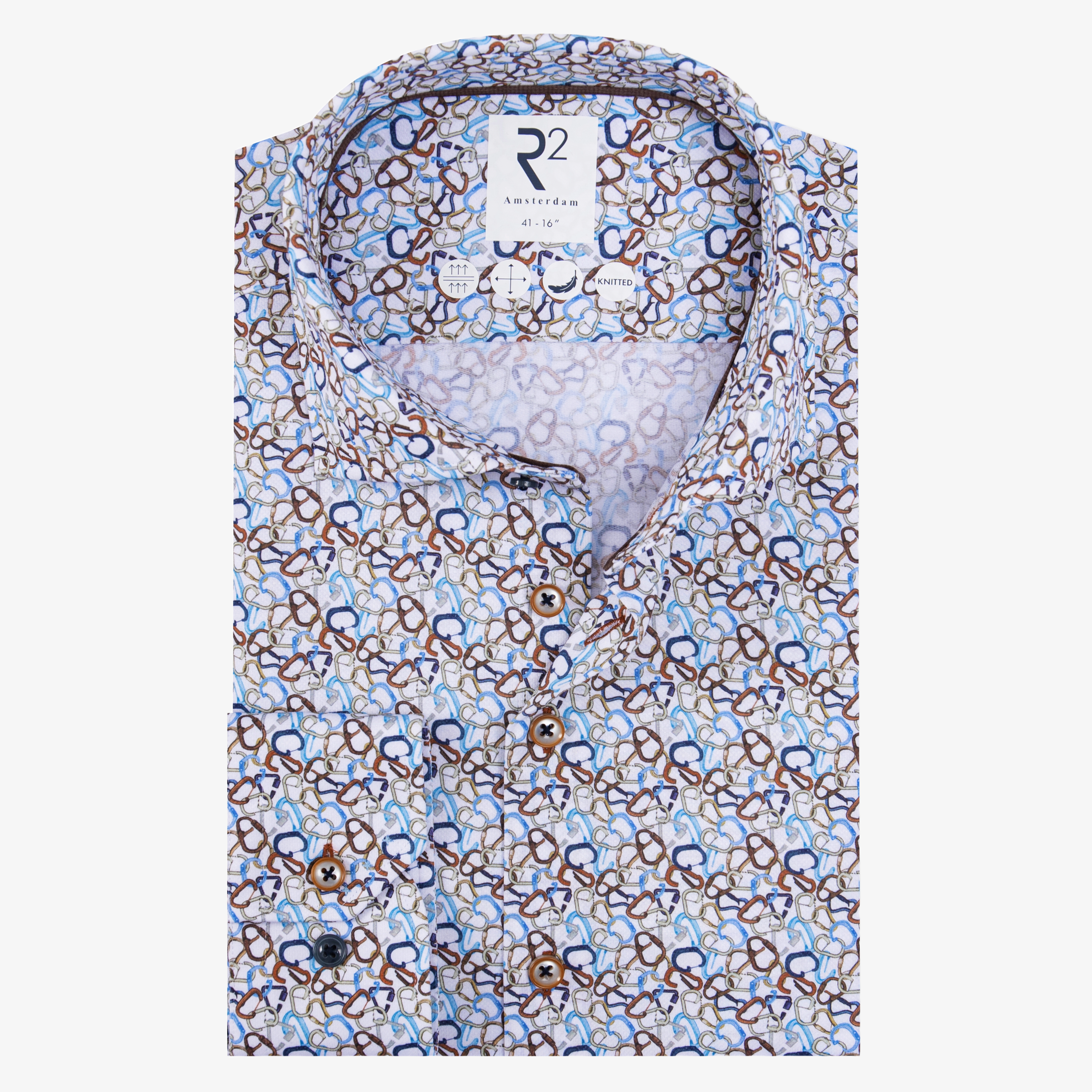 R2 Amsterdam Printed Shirt - White