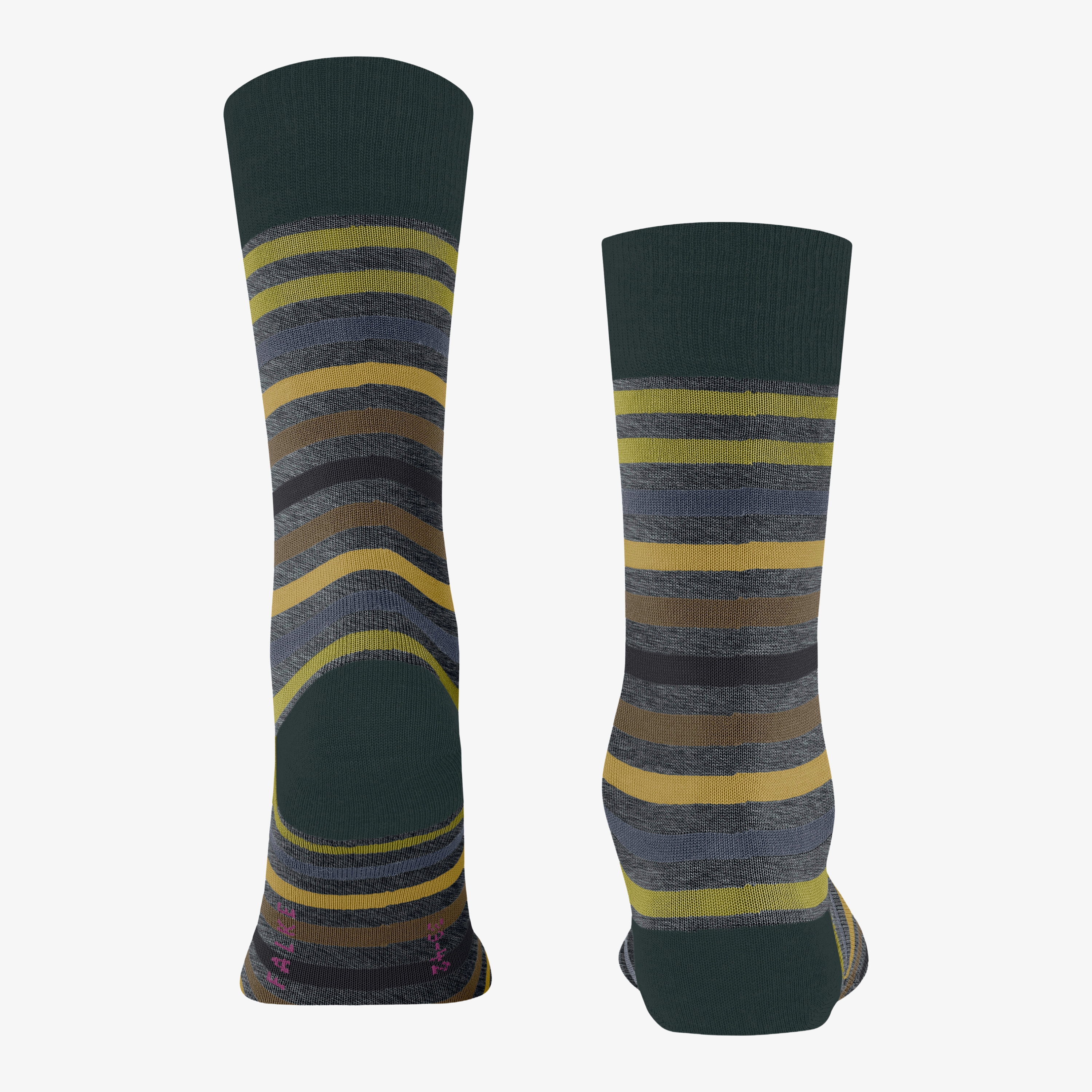 Falke Tinted Stripe Socks - Steel Melange