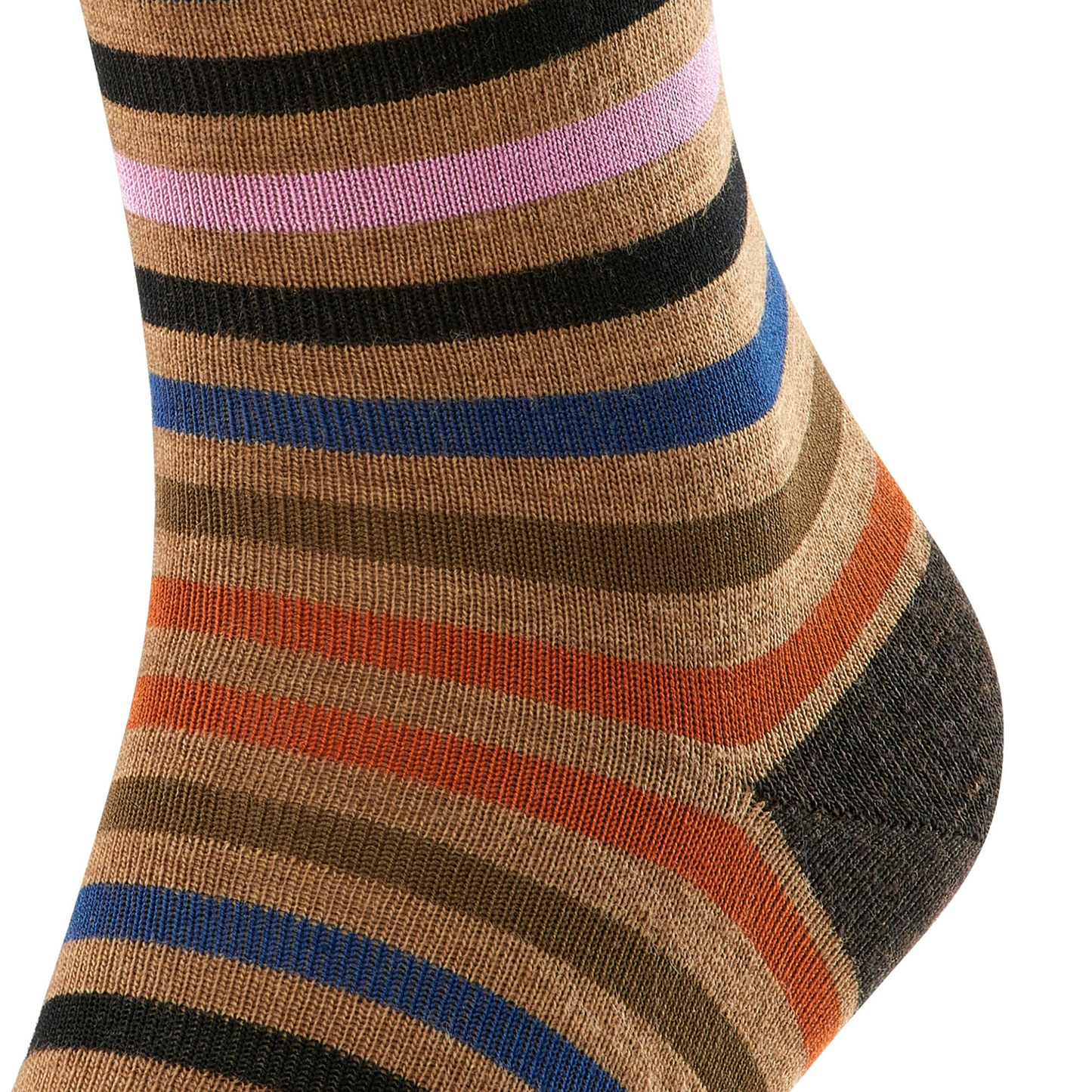 Falke Tinted Stripe Socks - Dark Brown