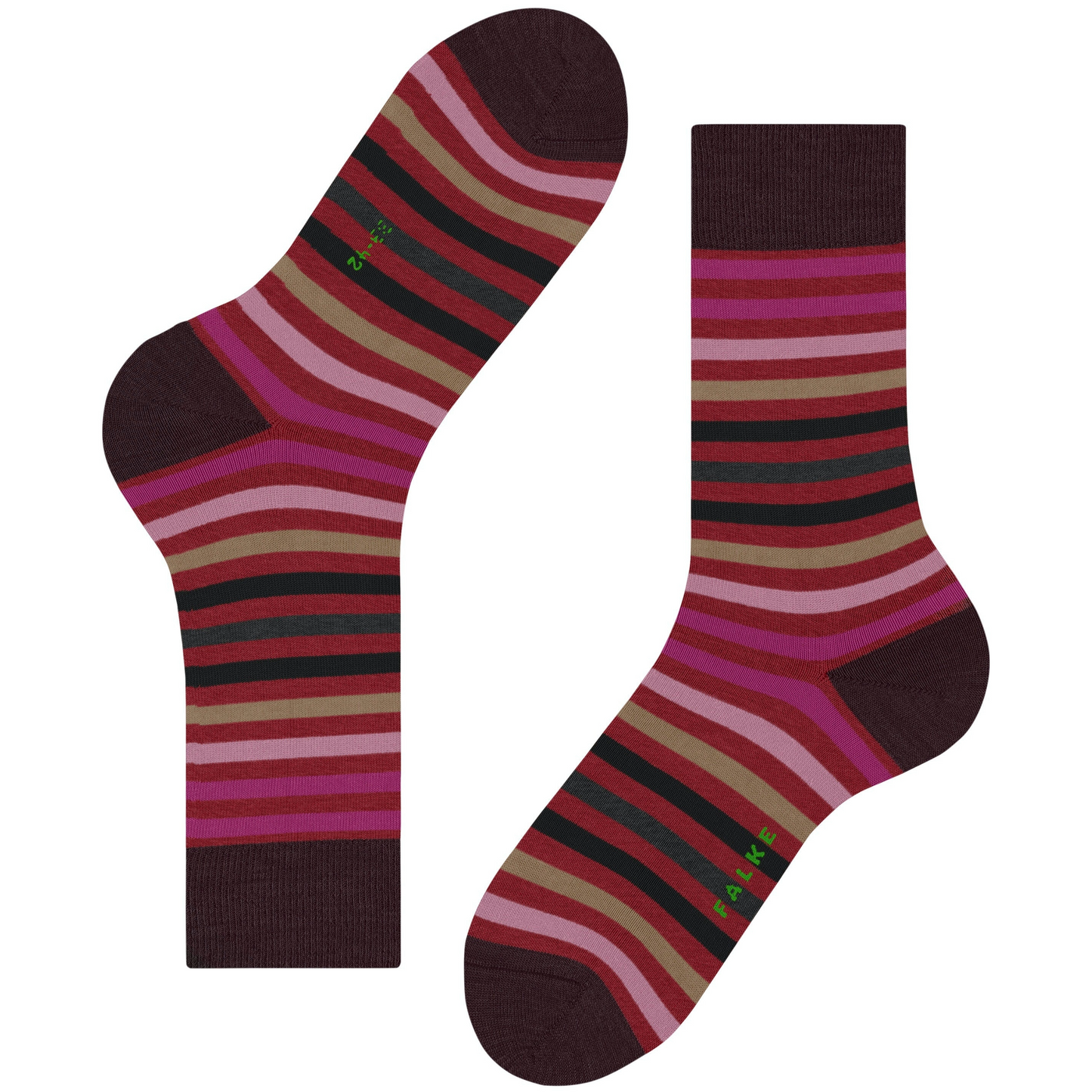 Falke Tinted Stripe Socks - Wine