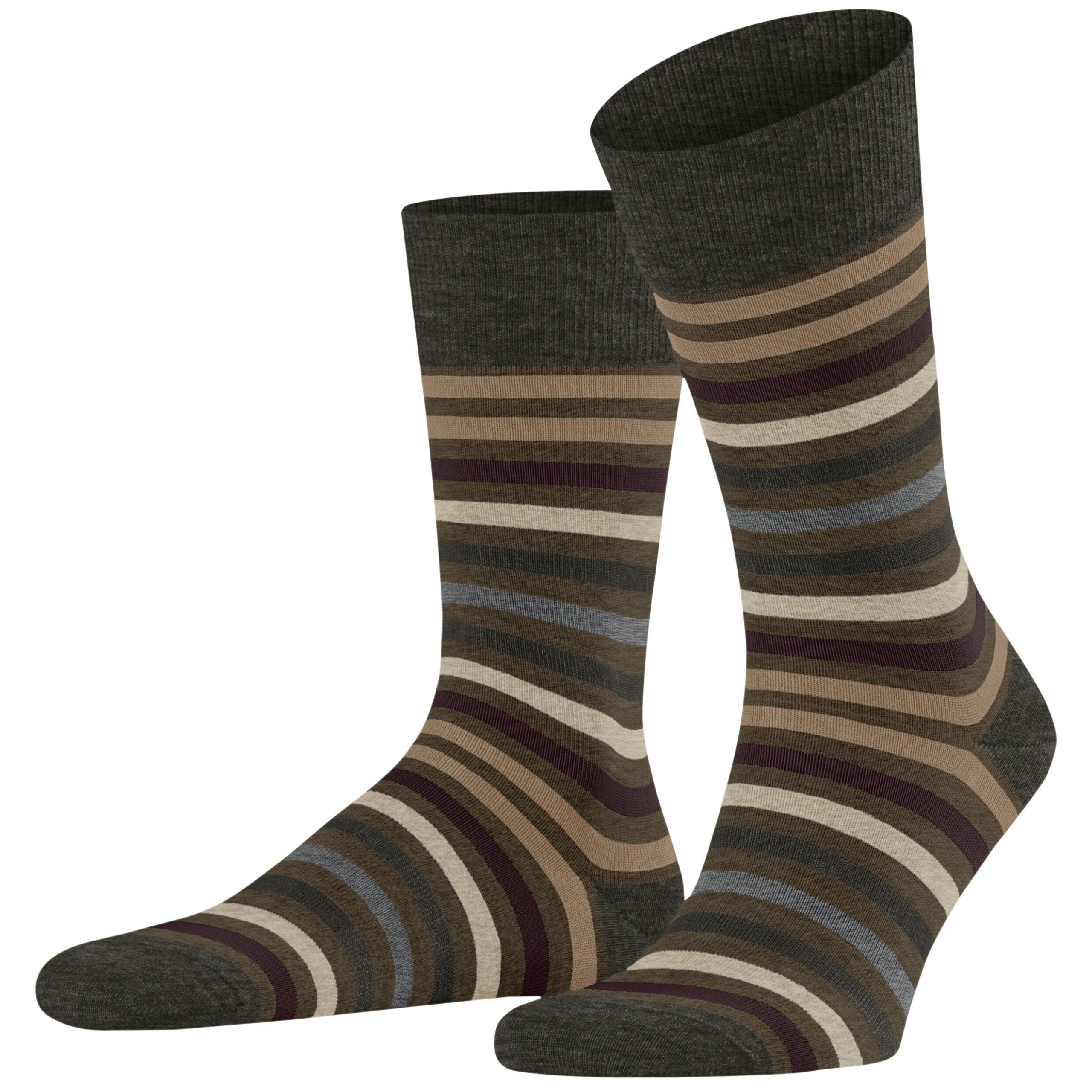Falke Tinted Stripe Socks - Brown