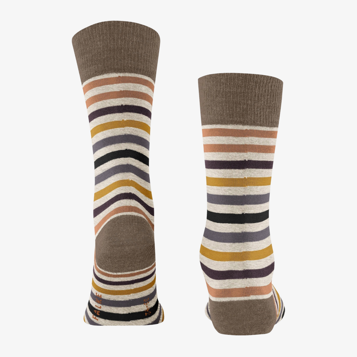 Falke Tinted Stripe Socks - Beige Melange