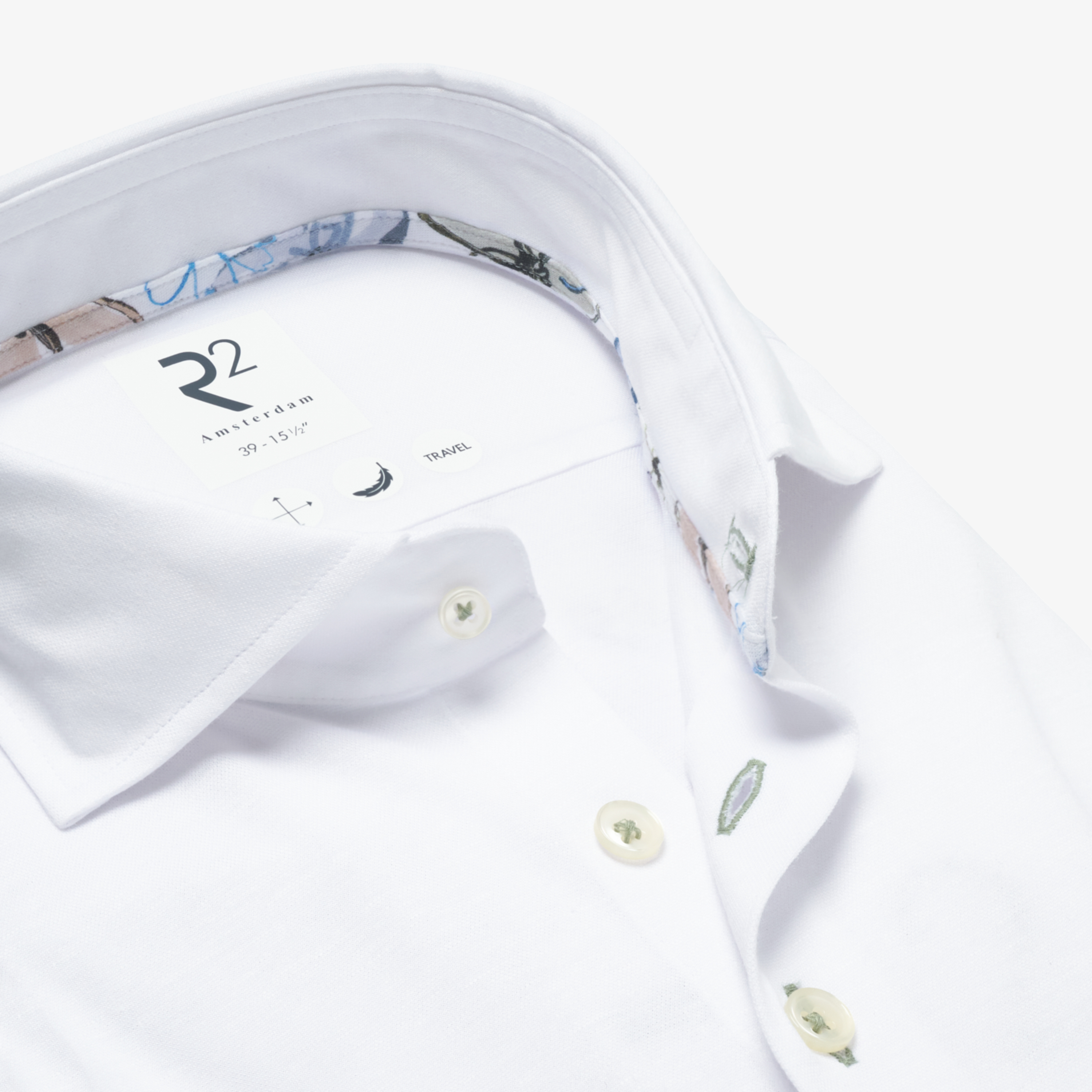 R2 Amsterdam Linen Blend Knitted Shirt - White