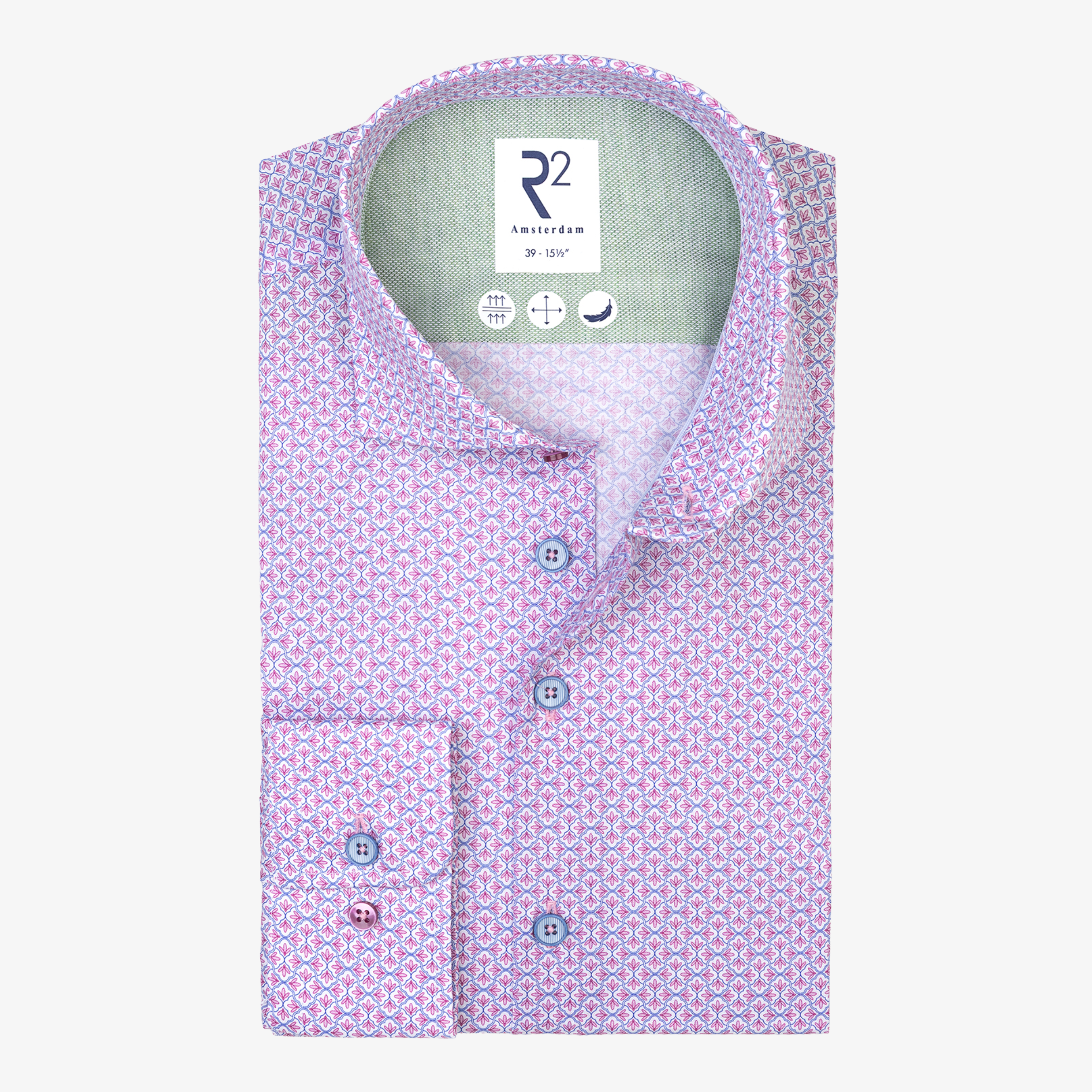 R2 Amsterdam Printed Shirt - Pink