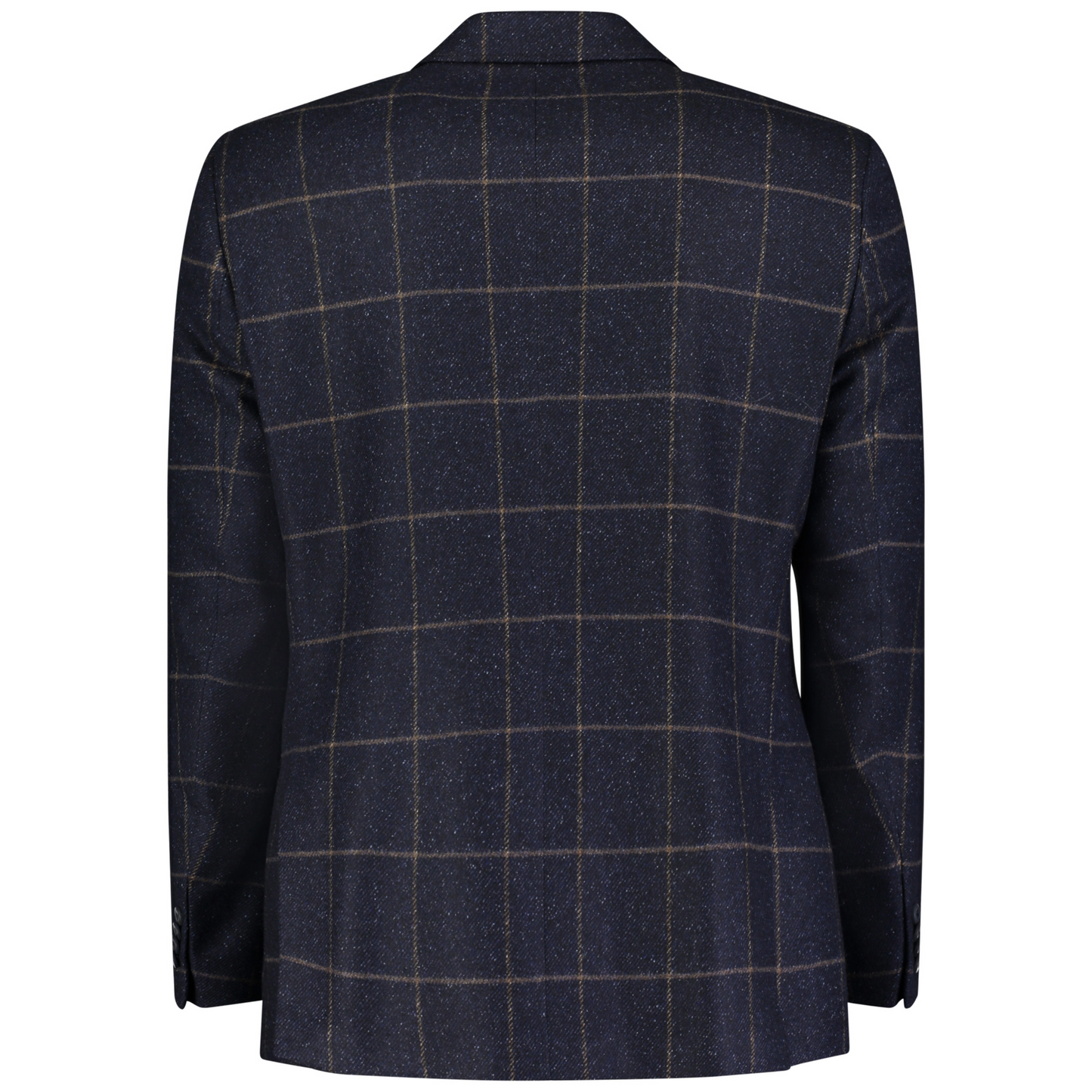 Roy Robson Wool & Silk Check Jacket - Dark Blue