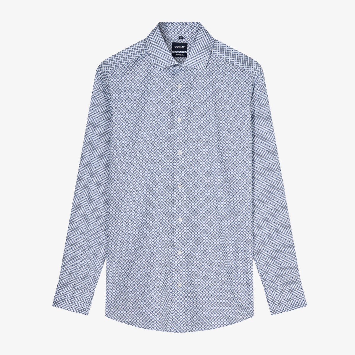 Olymp Luxor Modern Fit Printed Shirt - White