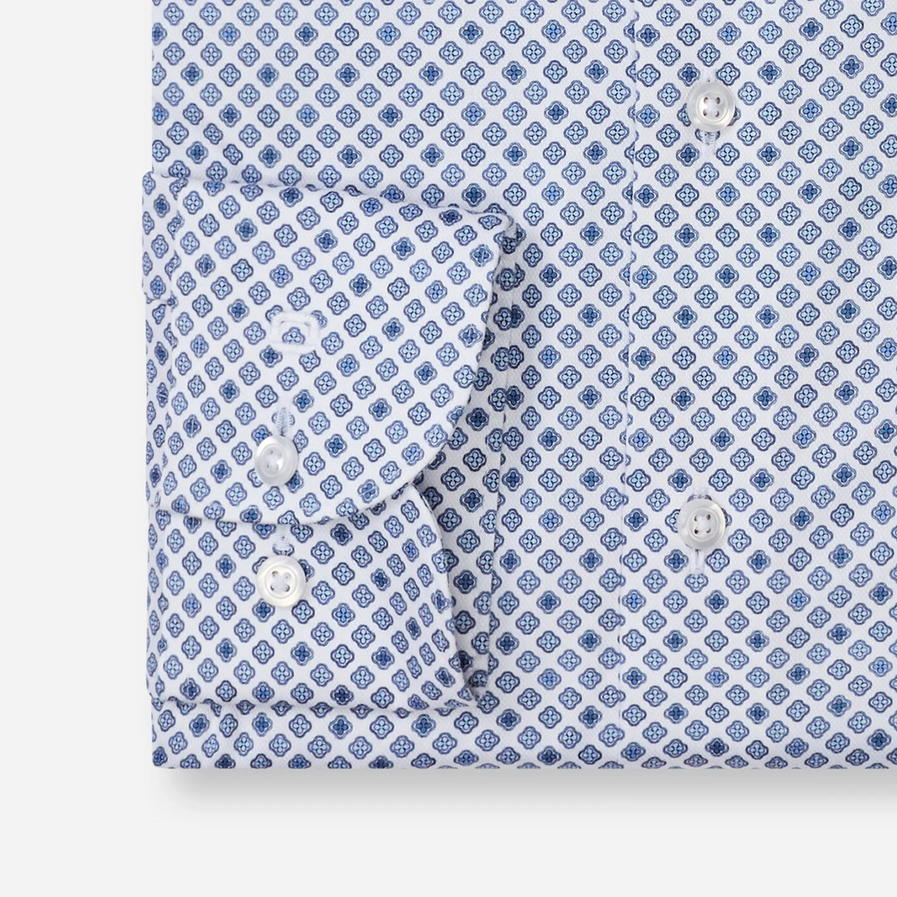Olymp Luxor Modern Fit Printed Shirt - White