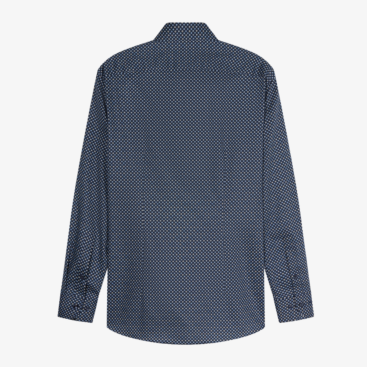 Olymp Luxor Modern Fit Printed Shirt - Navy