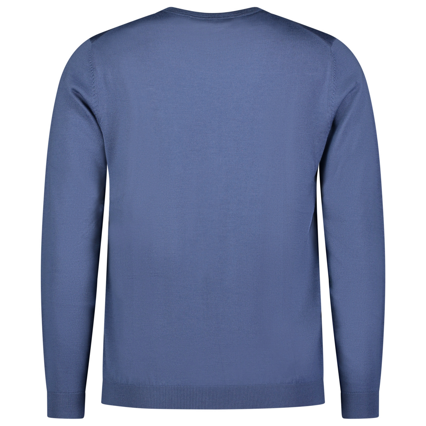 Roy Robson Merino Wool Crew Neck - Mid Blue