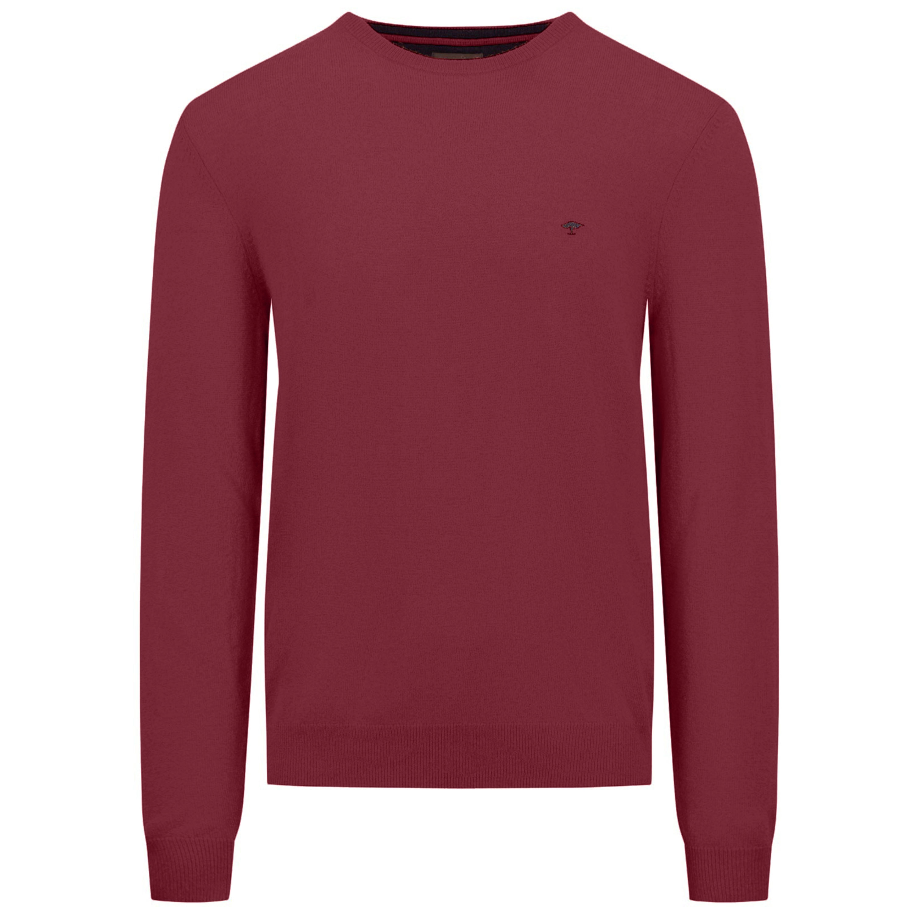 Fynch-Hatton Merino Wool-Cashmere Crew Neck - Red