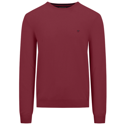 Fynch-Hatton Merino-Cashmere Crew Jumper - Red