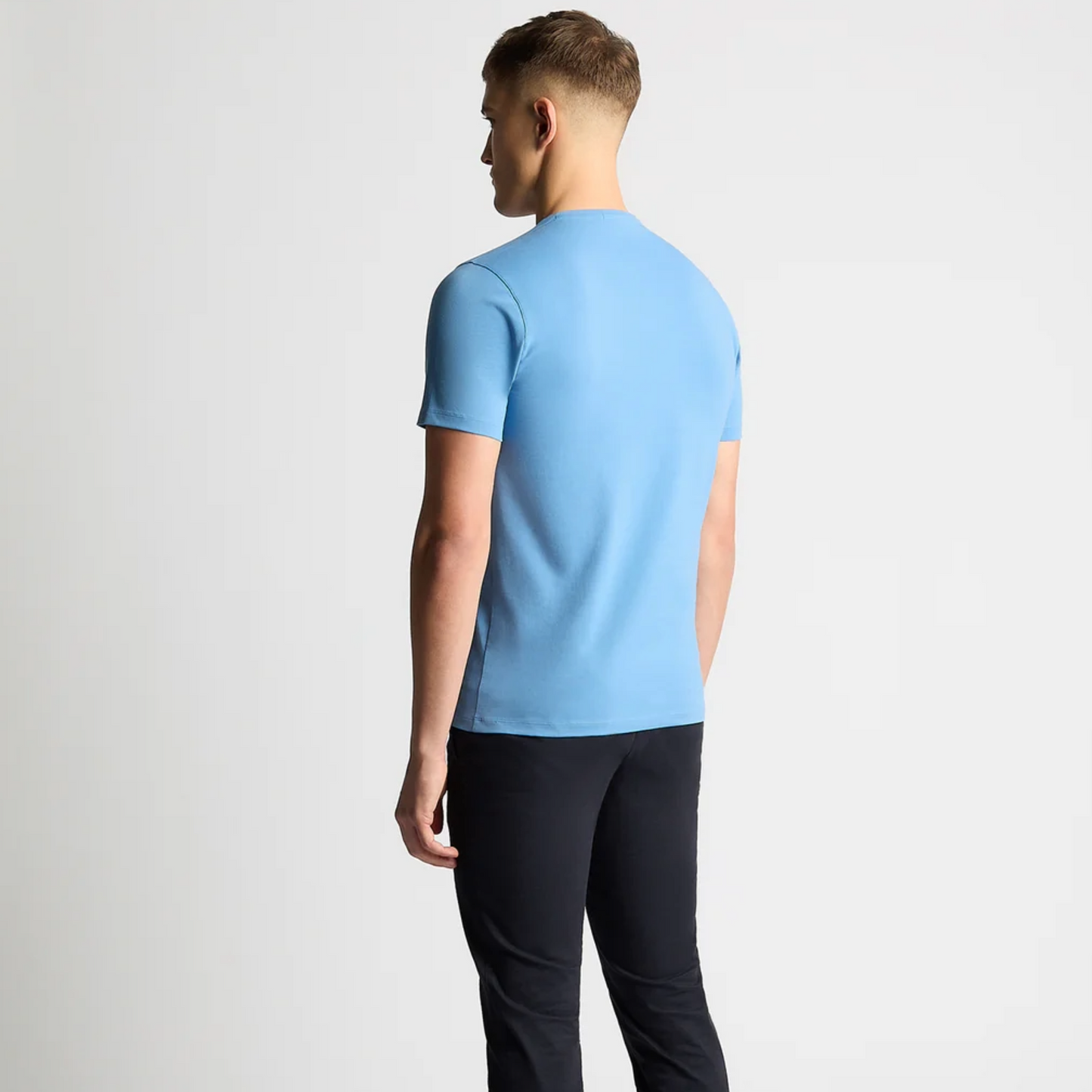 Remus Stretch Cotton T Shirt - Sky Blue