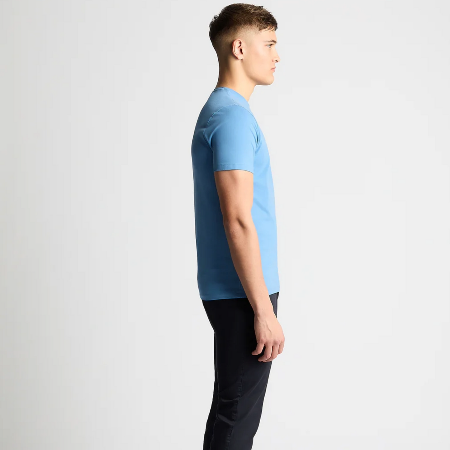 Remus Stretch Cotton T Shirt - Sky Blue