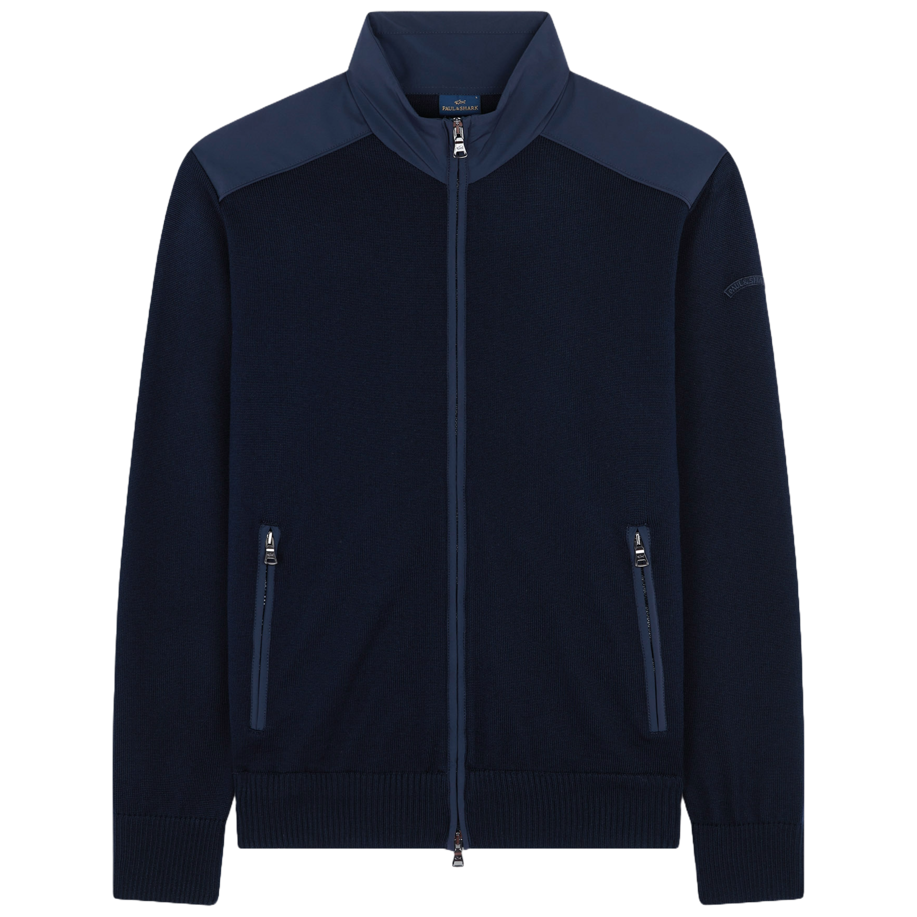 Paul & Shark Hybrid Wool Zip Jacket - Navy