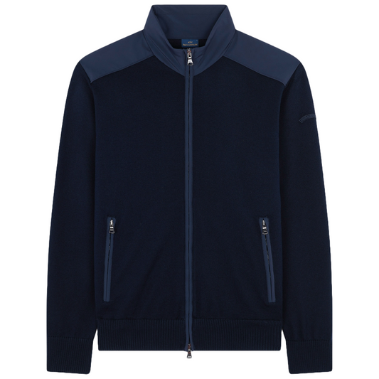 Paul & Shark Wool Hybrid Zip Jacket - Navy