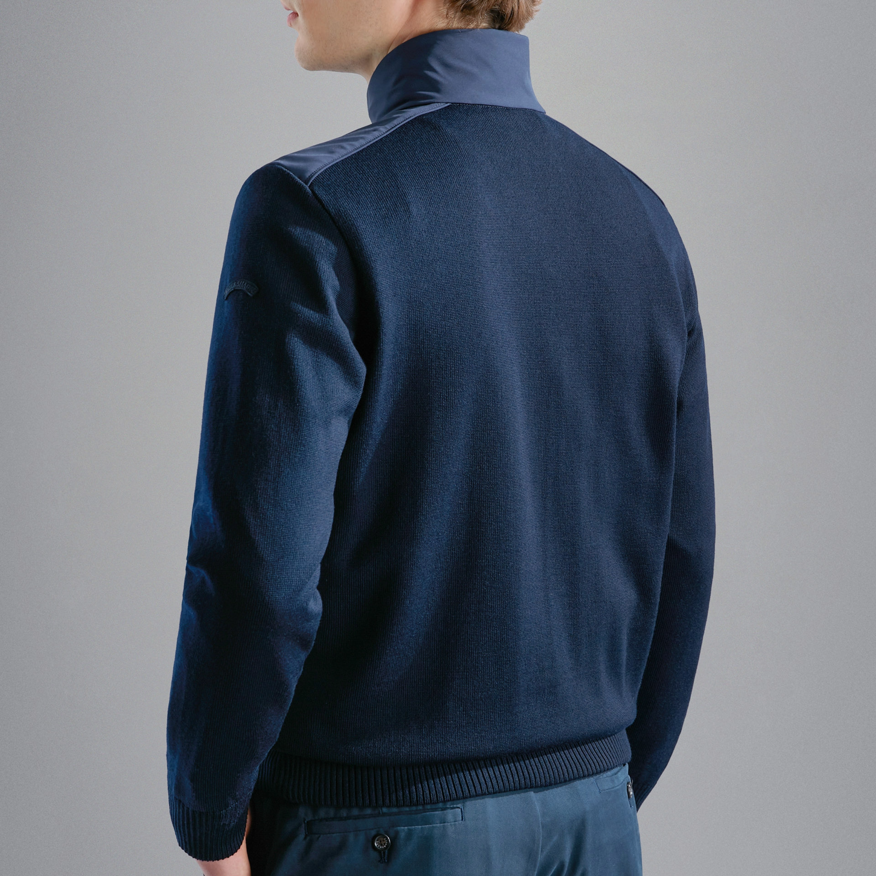 Paul & Shark Hybrid Wool Zip Jacket - Navy
