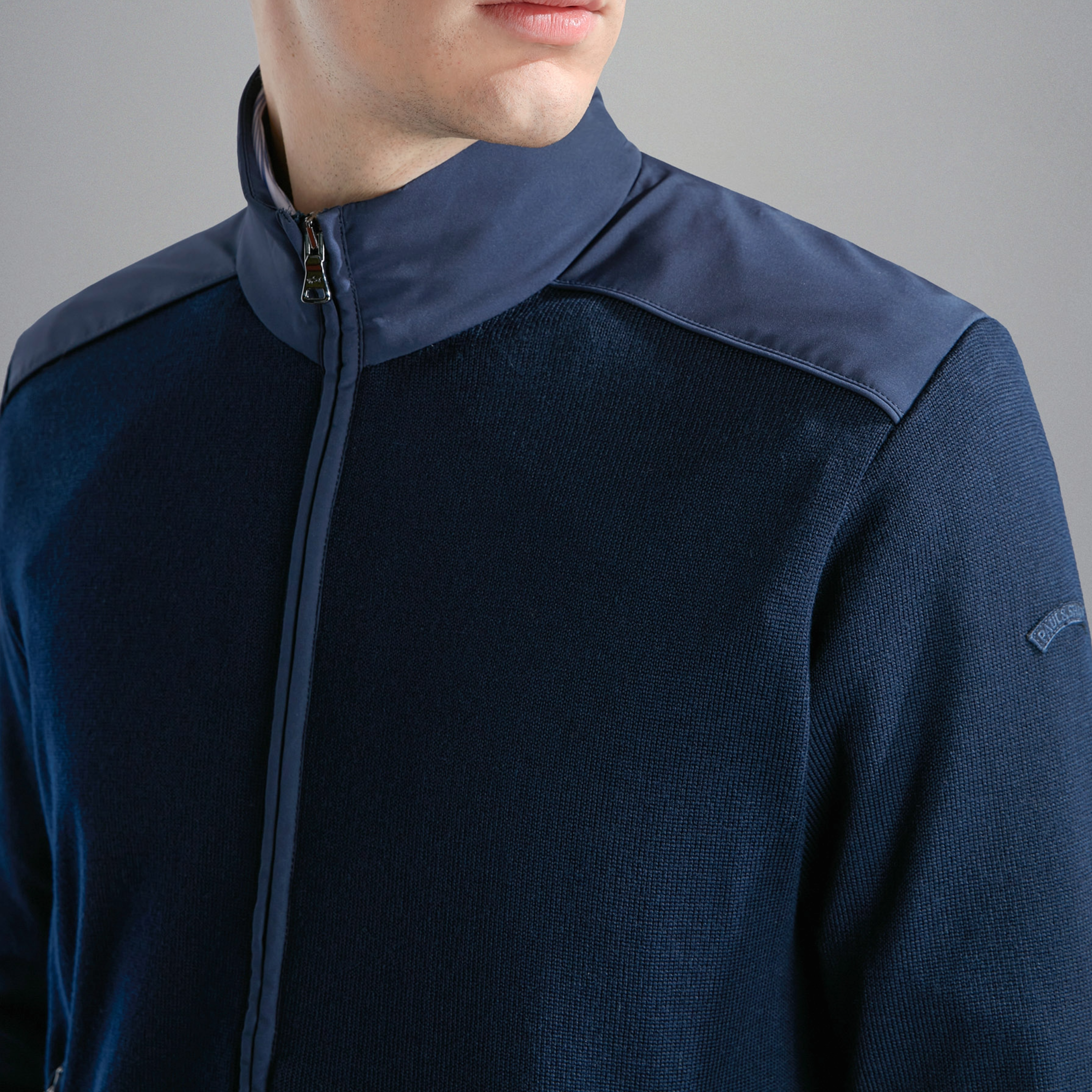 Paul & Shark Hybrid Wool Zip Jacket - Navy