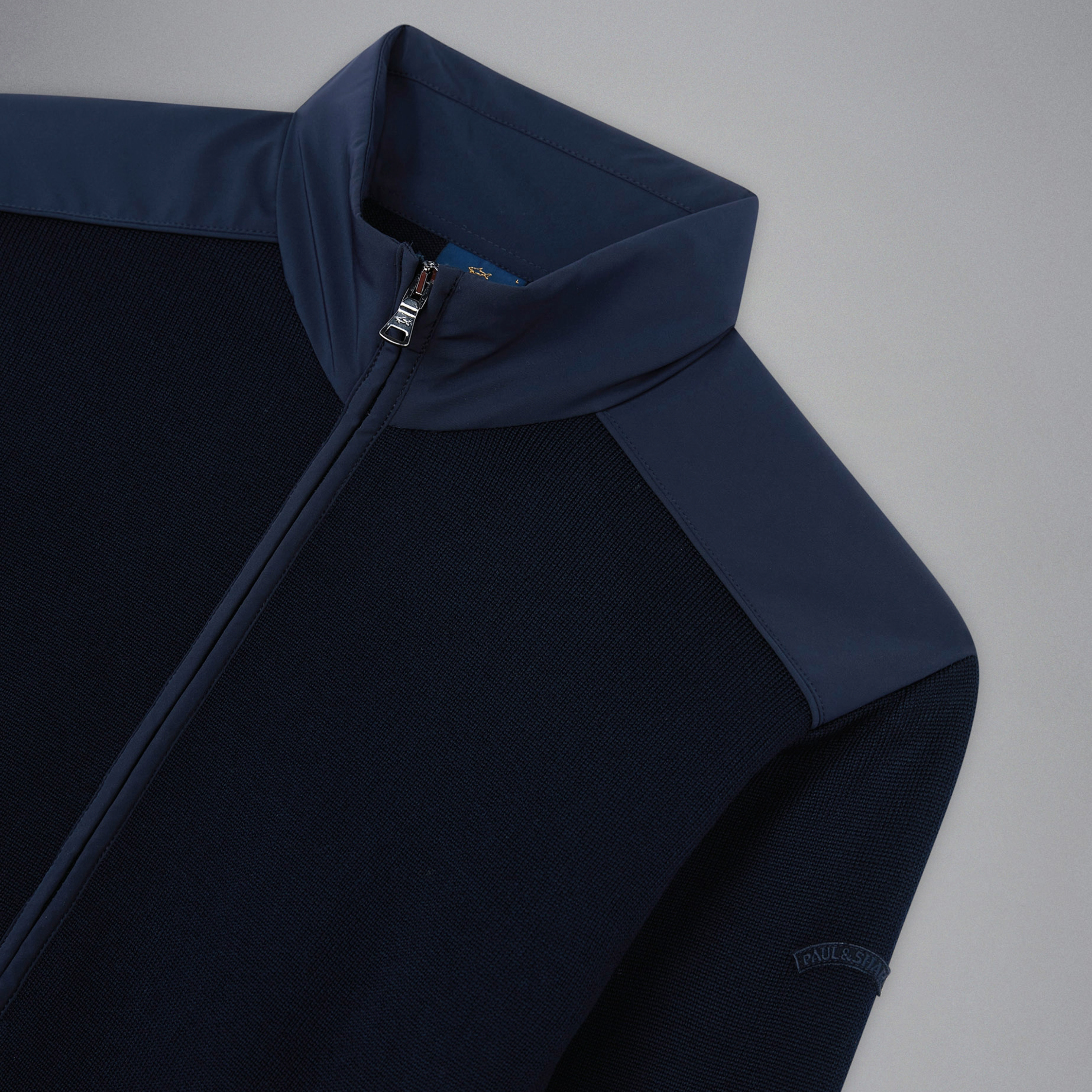 Paul & Shark Hybrid Wool Zip Jacket - Navy