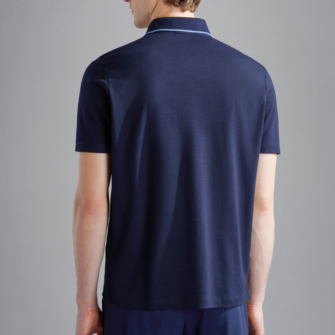 Paul & Shark Cotton Tencel Pique Polo - Navy