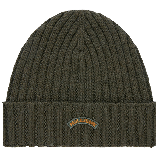 Paul & Shark Wool Beanie - Khaki