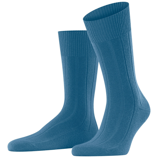 Falke Lhasa Rib Wool-Cashmere Socks - Sky Blue