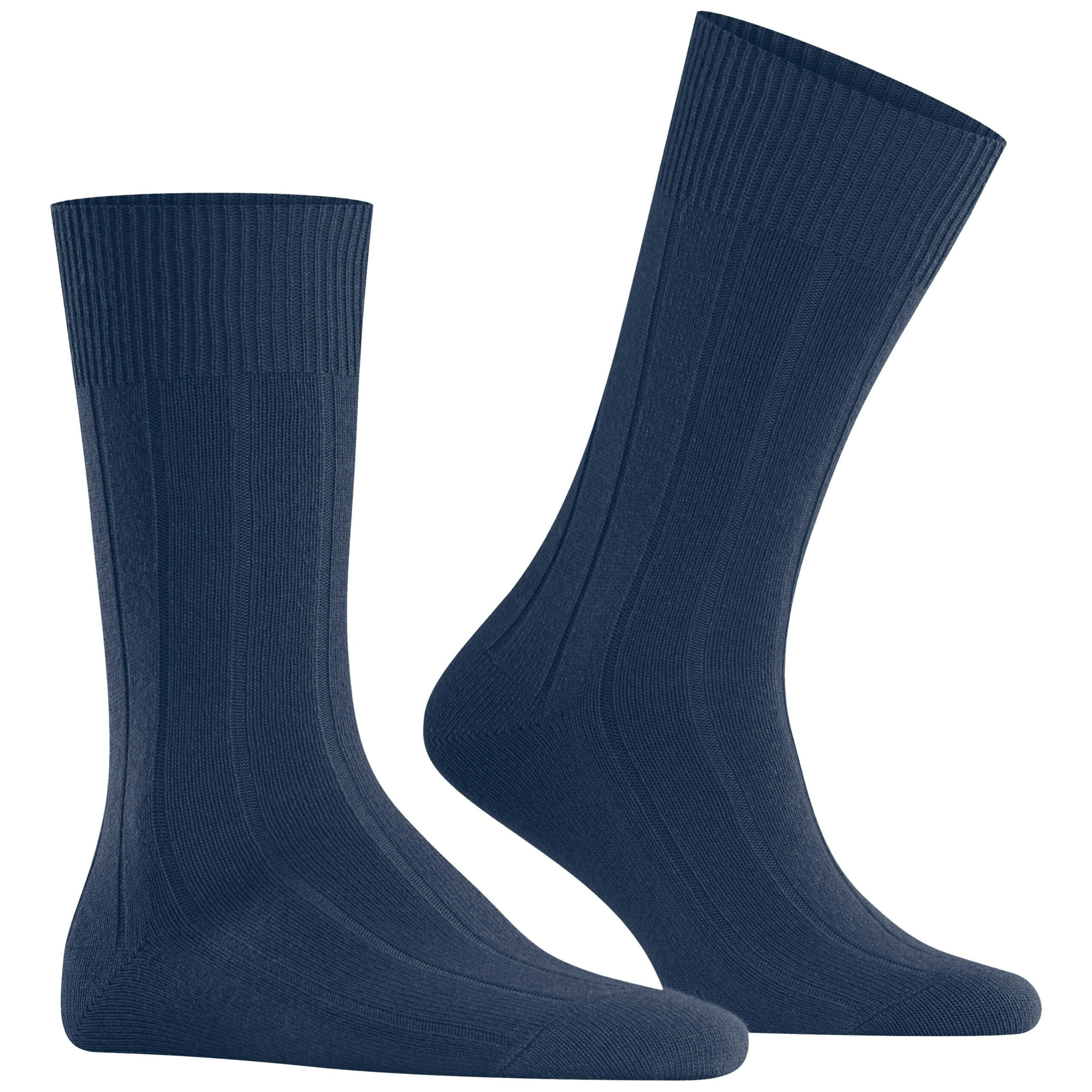 Falke Lhasa Rib Wool-Cashmere Socks - Indigo