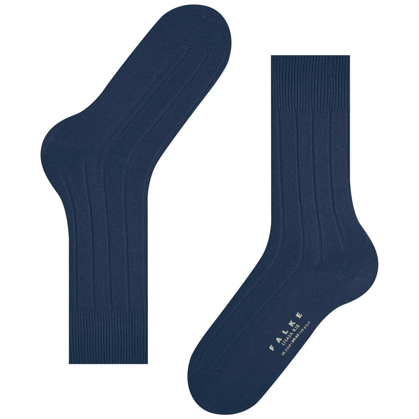 Falke Lhasa Rib Wool-Cashmere Socks - Indigo