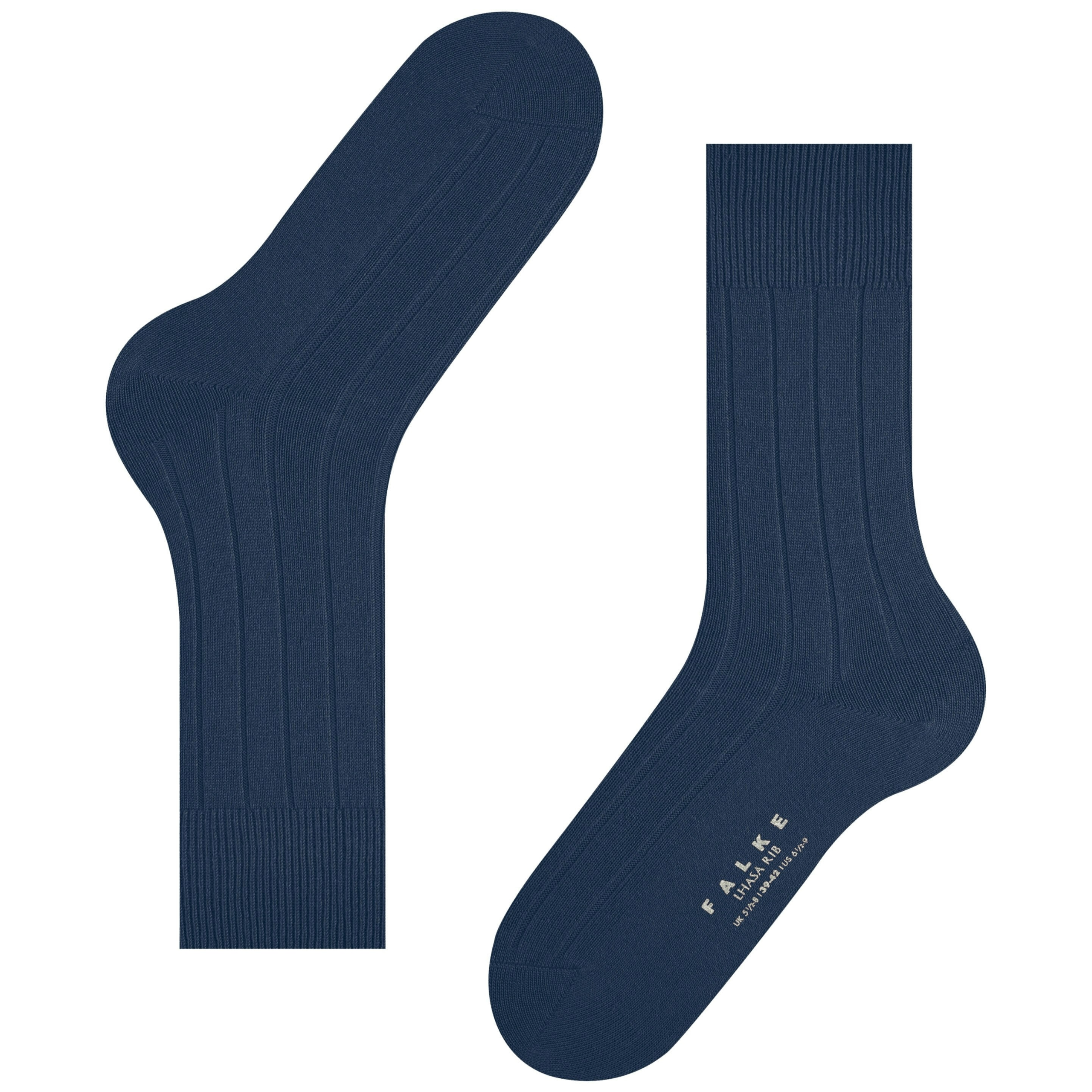 Falke Lhasa Rib Wool-Cashmere Socks - Indigo