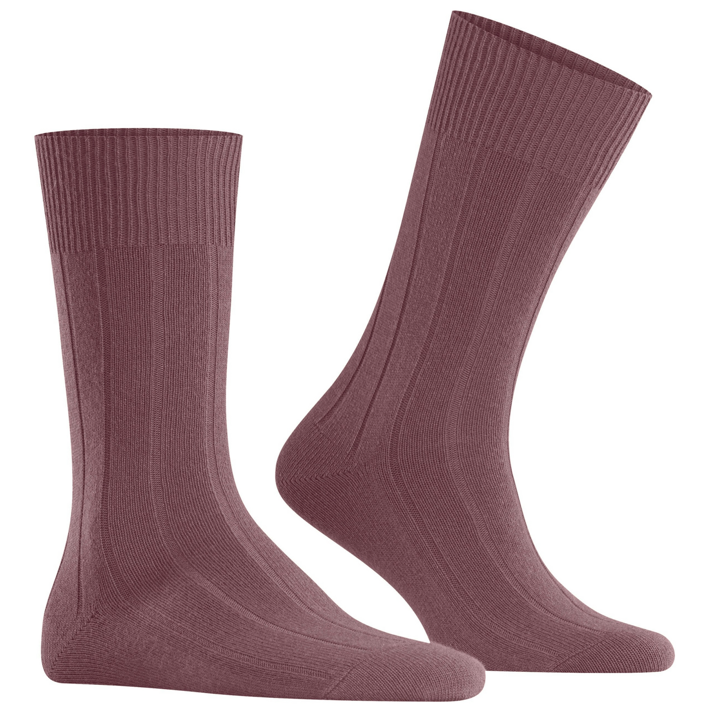 Falke Lhasa Rib Wool-Cashmere Socks - Roan Rouge