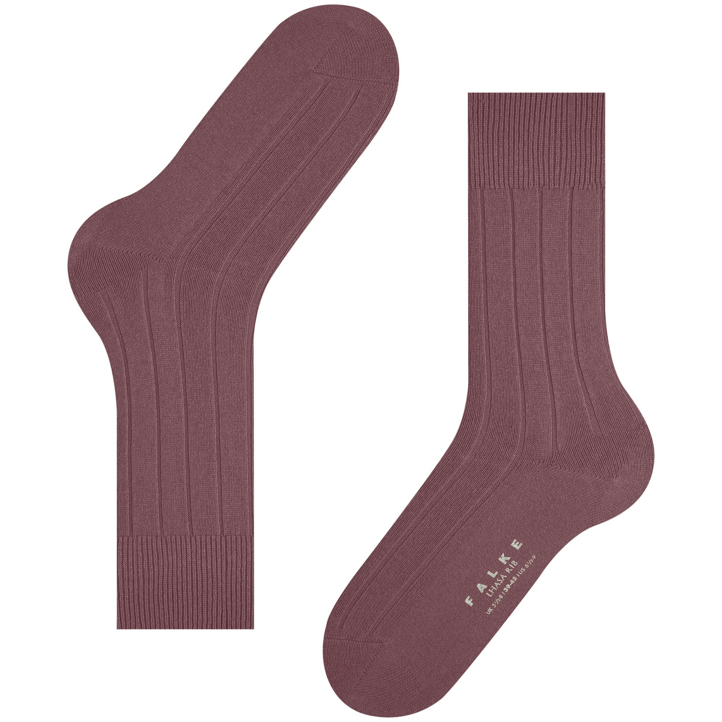 Falke Lhasa Rib Wool-Cashmere Socks - Roan Rouge