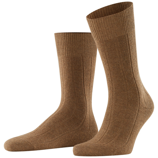 Falke Lhasa Rib Wool-Cashmere Socks - Camel