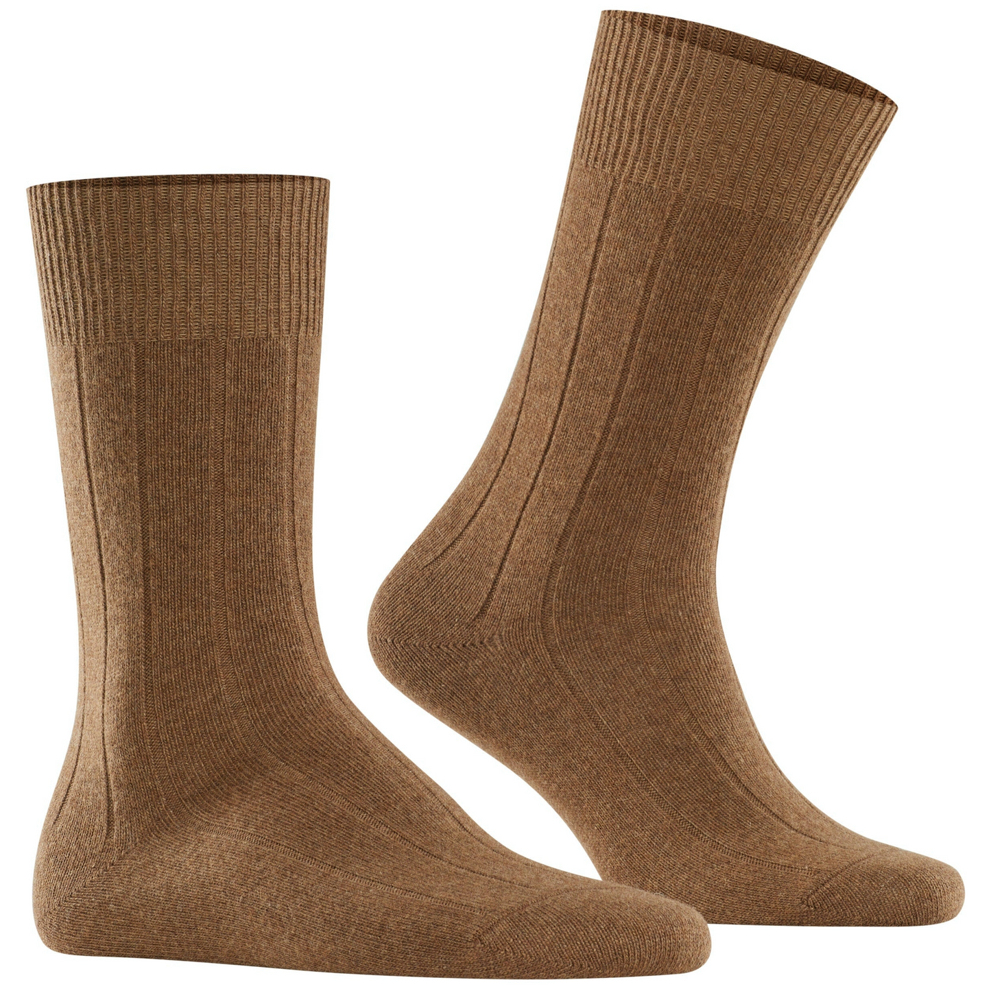 Falke Lhasa Rib Wool-Cashmere Socks - Camel