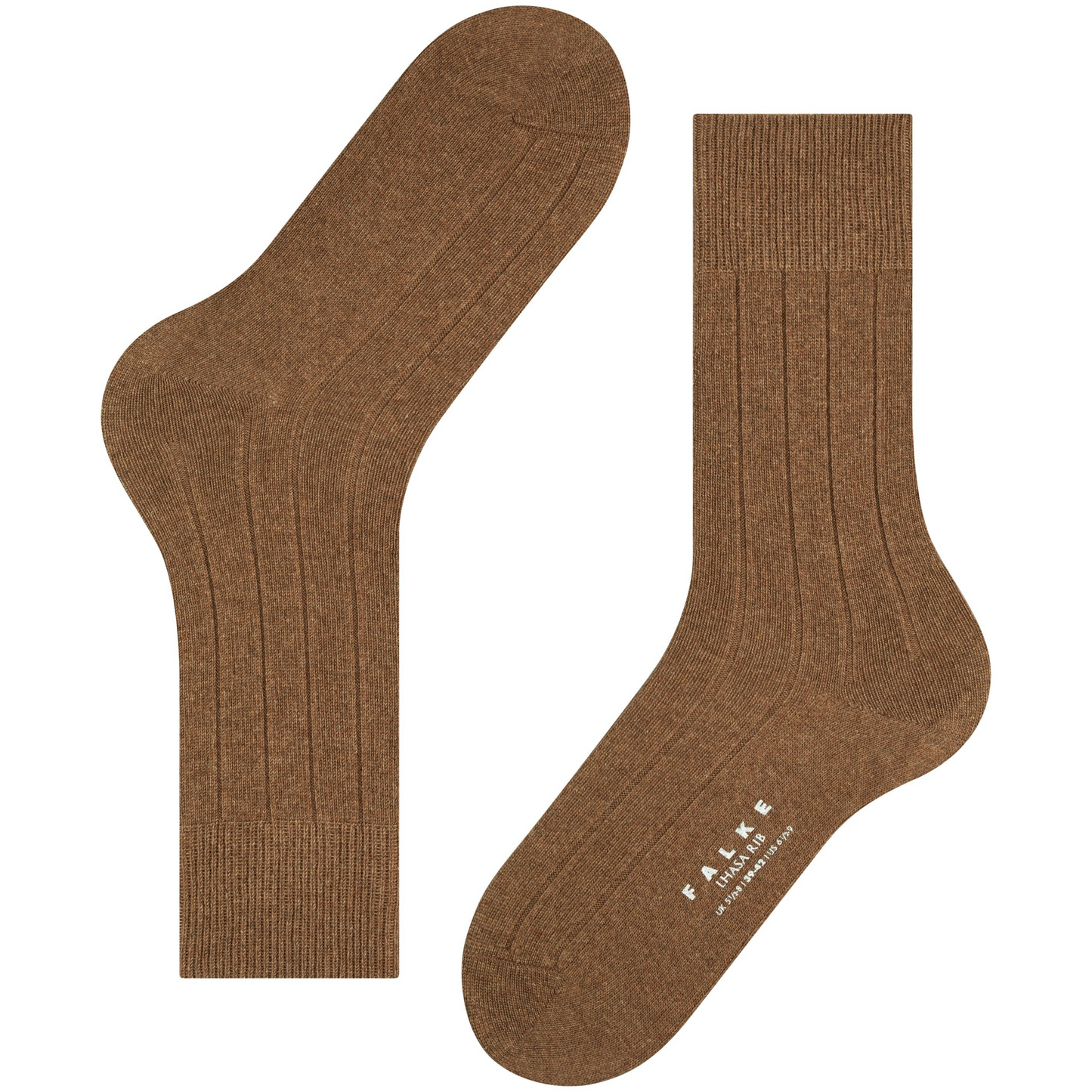 Falke Lhasa Rib Wool-Cashmere Socks - Camel