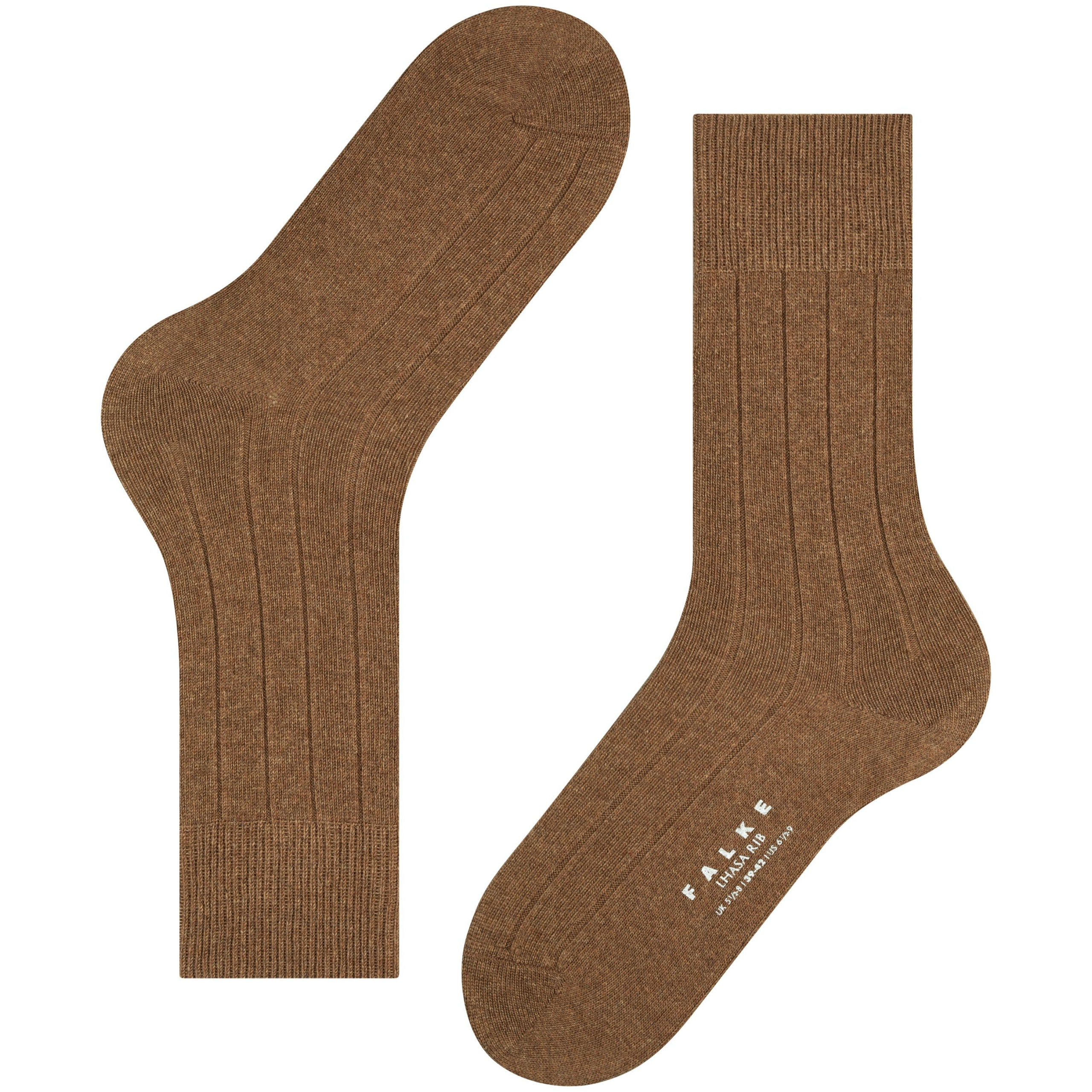 Falke Lhasa Rib Wool-Cashmere Socks - Camel