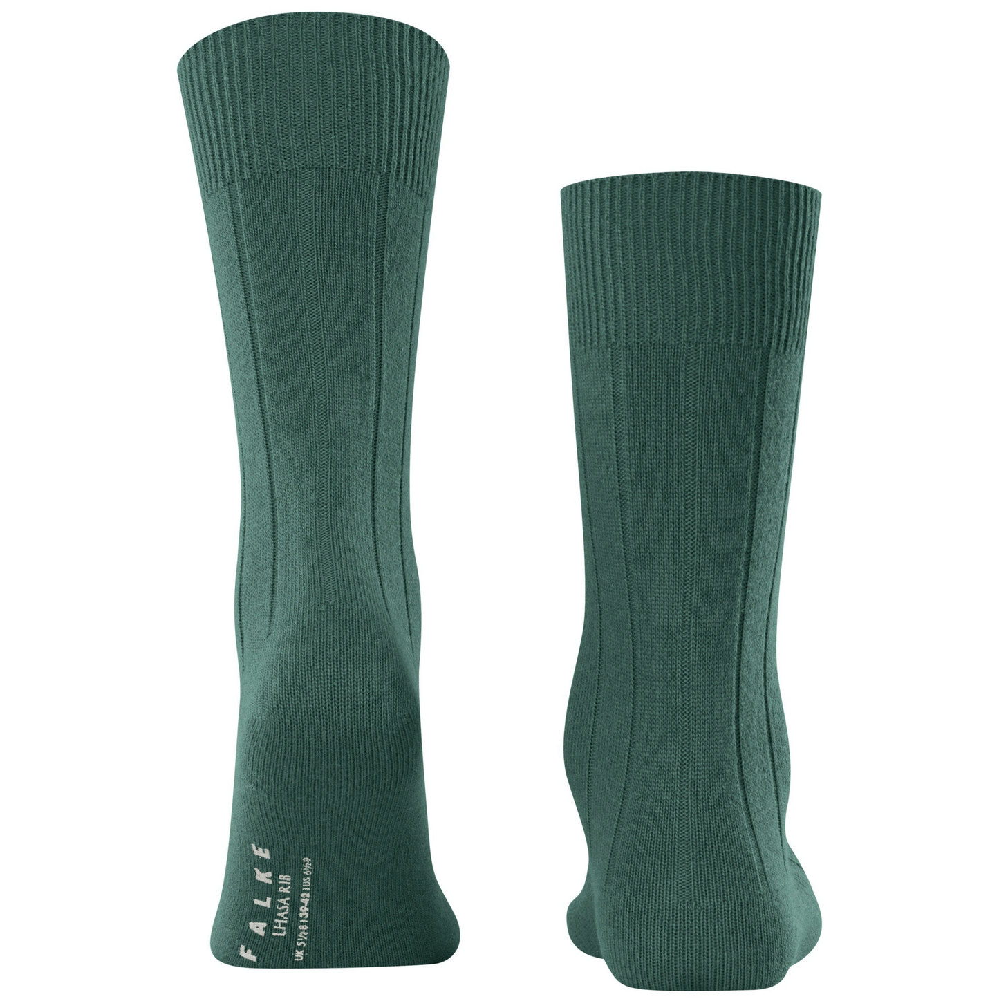 Falke Lhasa Rib Merino Wool-Cashmere Socks - Hunter Green