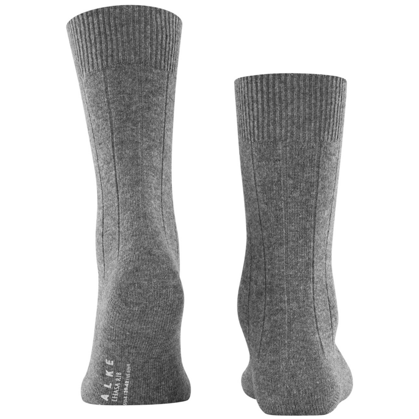 Falke Lhasa Rib Wool-Cashmere Socks - Light Grey