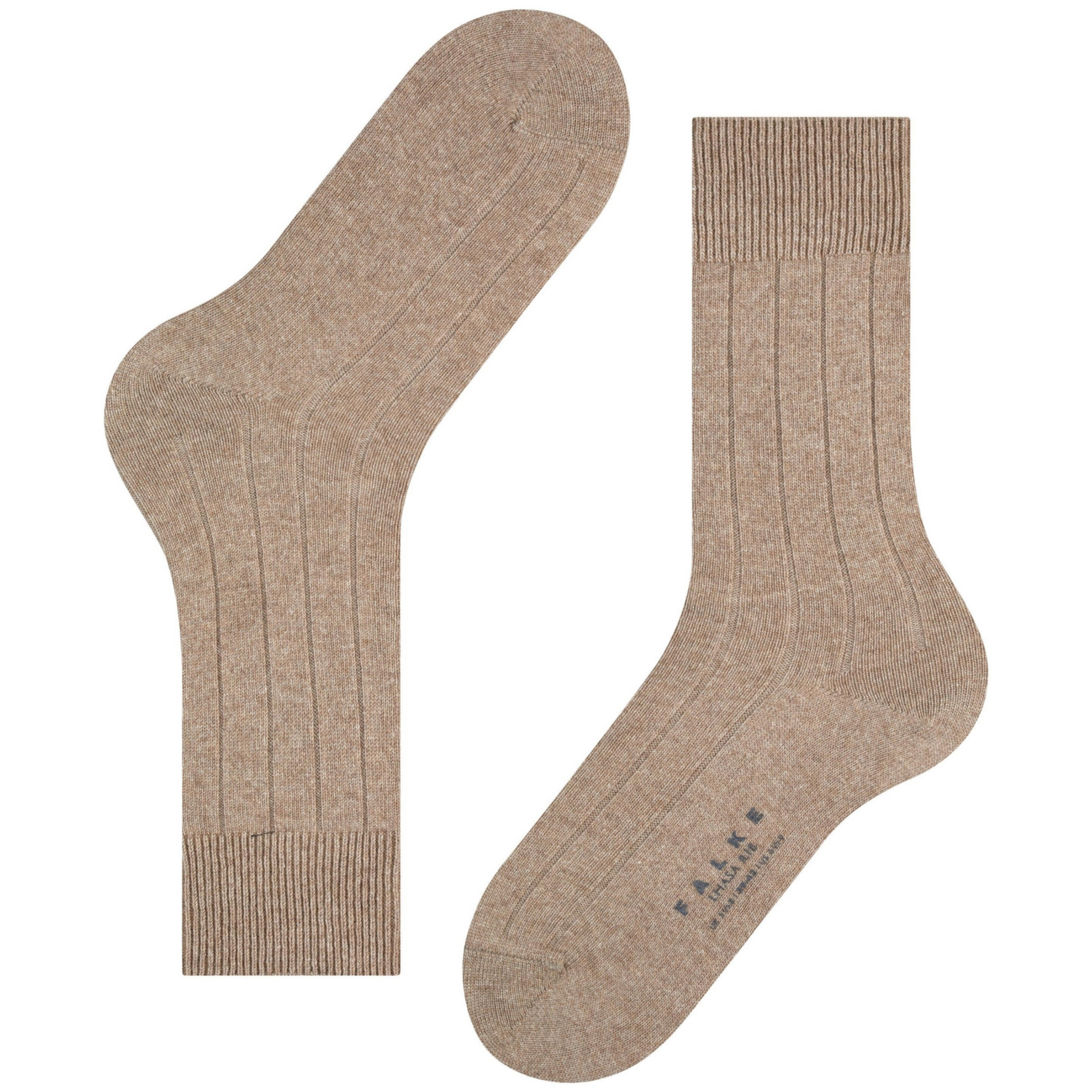Falke Lhasa Rib Wool-Cashmere Socks - Nutmeg