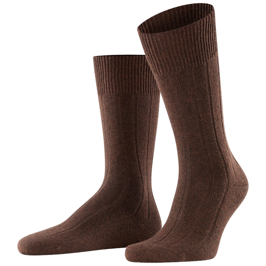 Falke Lhasa Rib Wool-Cashmere Socks - Brown