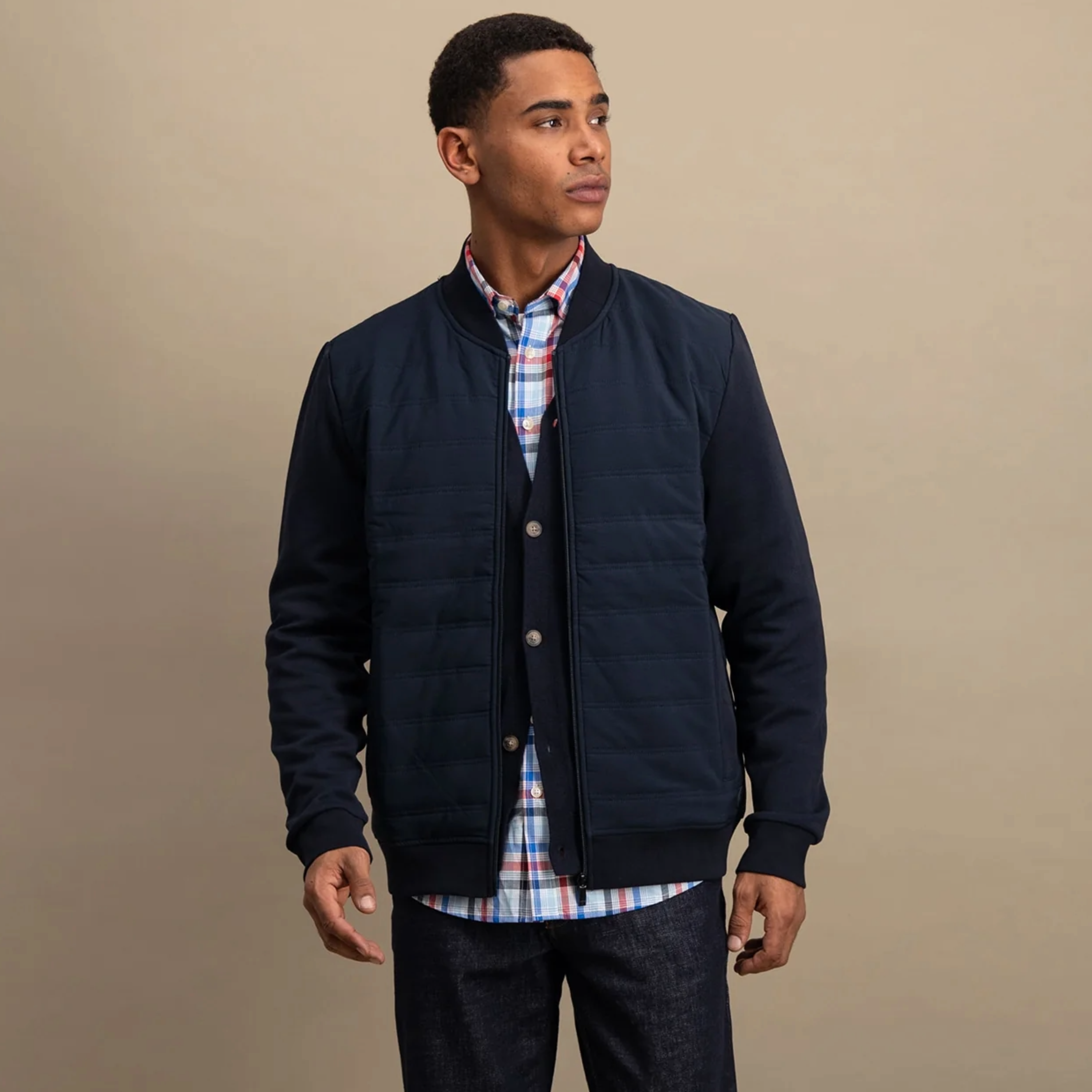 Fynch-Hatton Hybrid Jacket - Navy